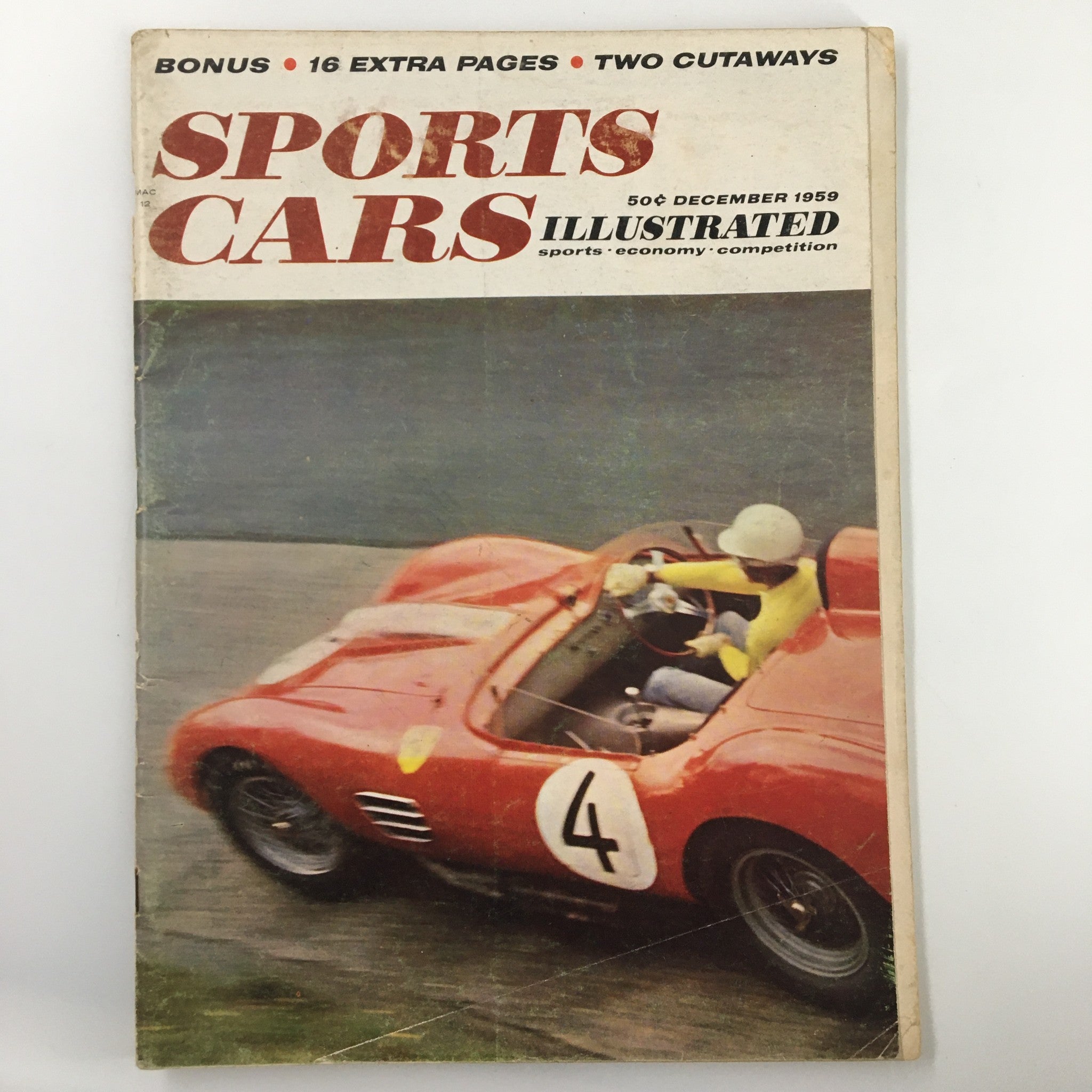 VTG Sports Car Illustrated Magazine December 1959 Rich in Talent Too No Label