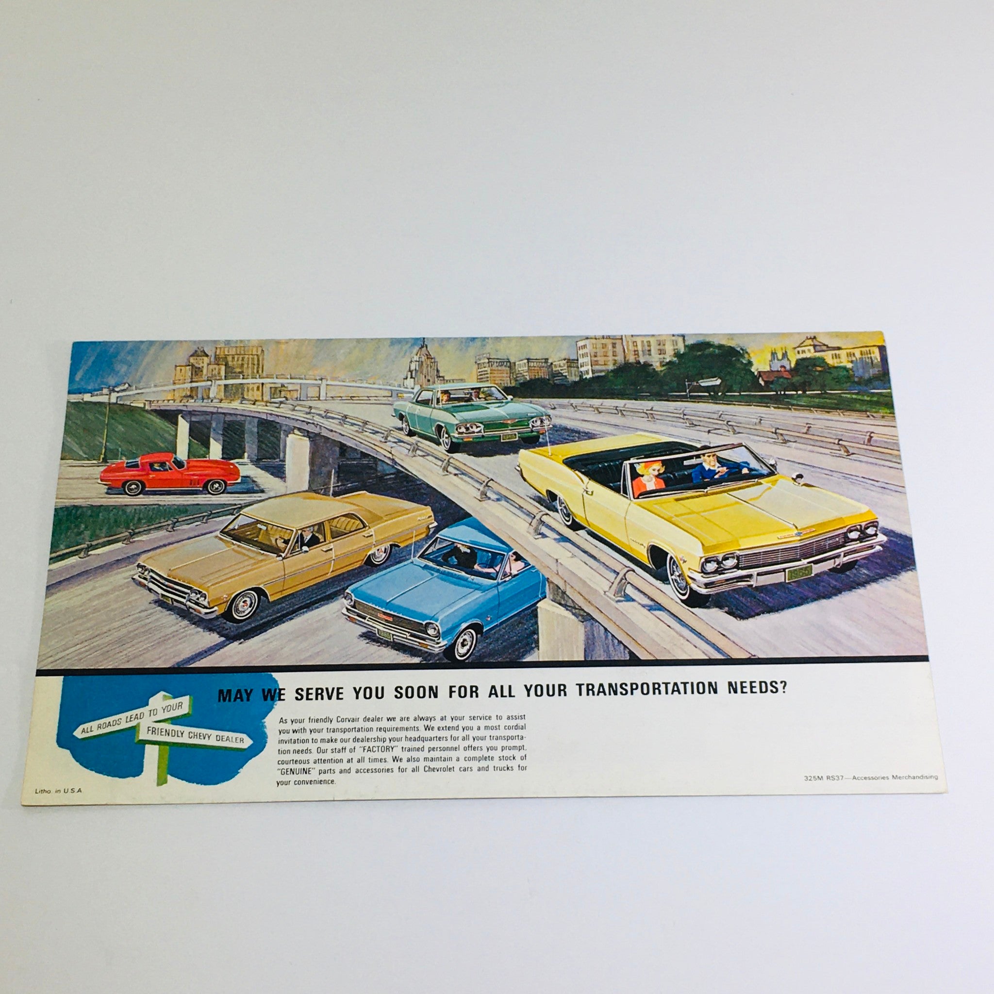 1965 Corvair Custom Features Accessories Dealership Car Auto Brochure Catalog