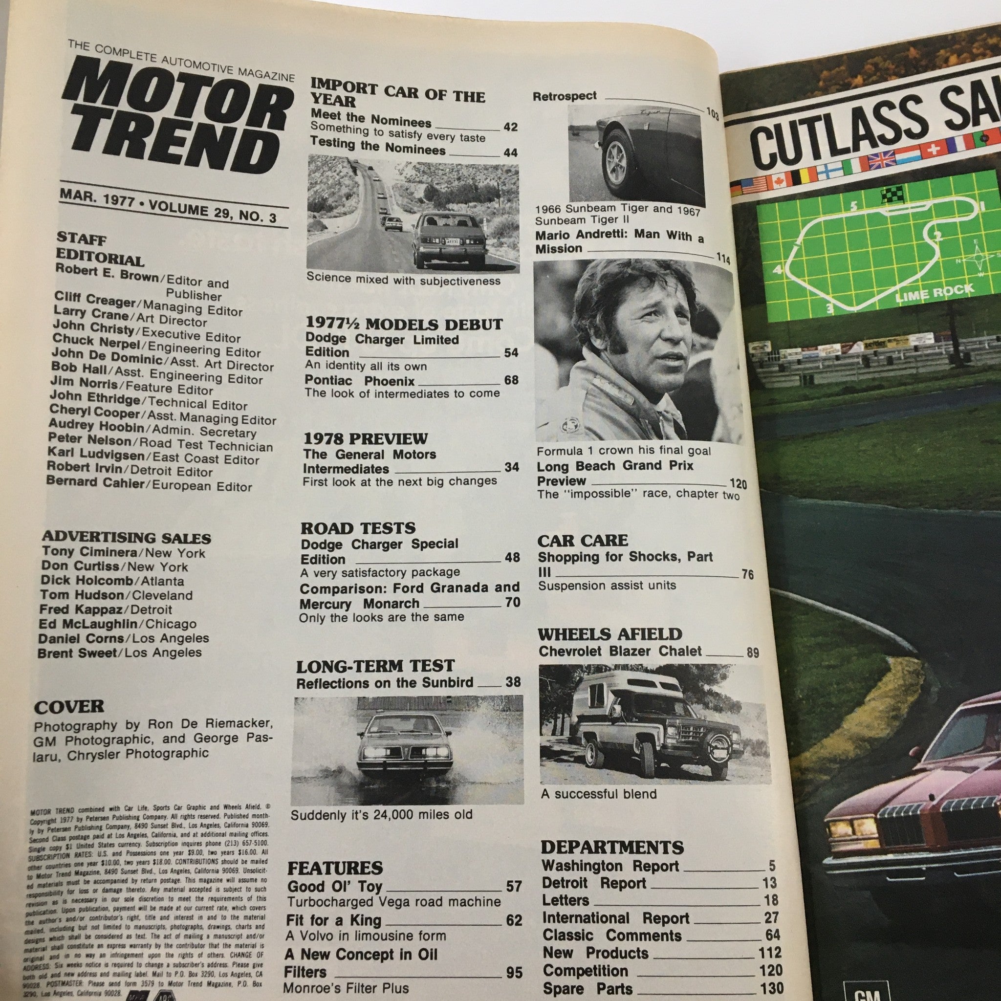 VTG Motor Trend Magazine March 1977 Dodge Charger & Pontiac Phoenix