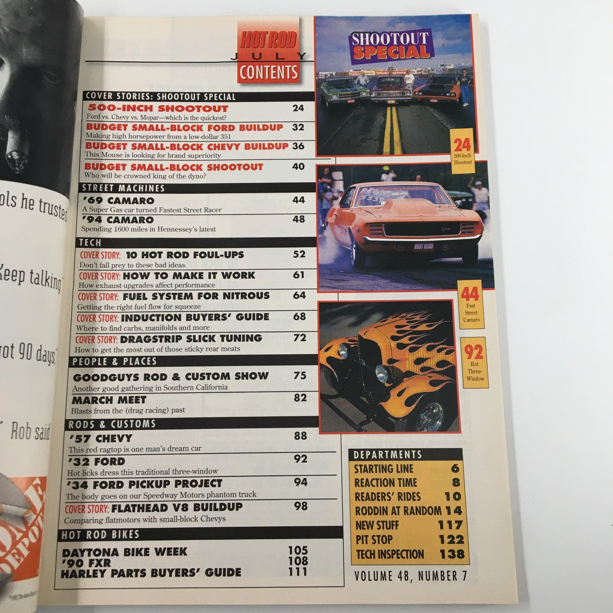 VTG Hot Rod Magazine July 1995 The Ford vs Chevy vs Dodge Shoutout Special