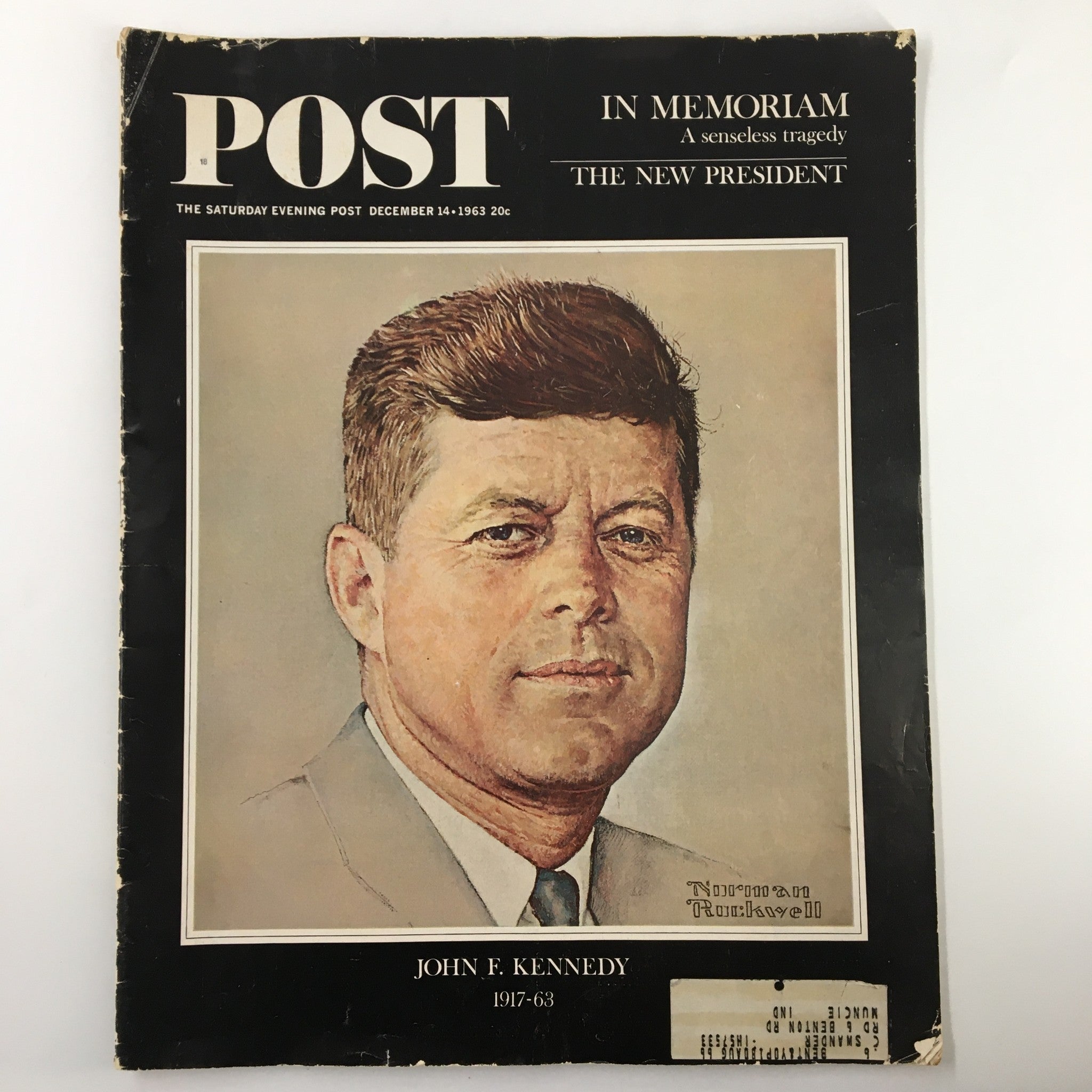 The Saturday Evening Post December 14 1963 John F. Kennedy by Norman Rockwell