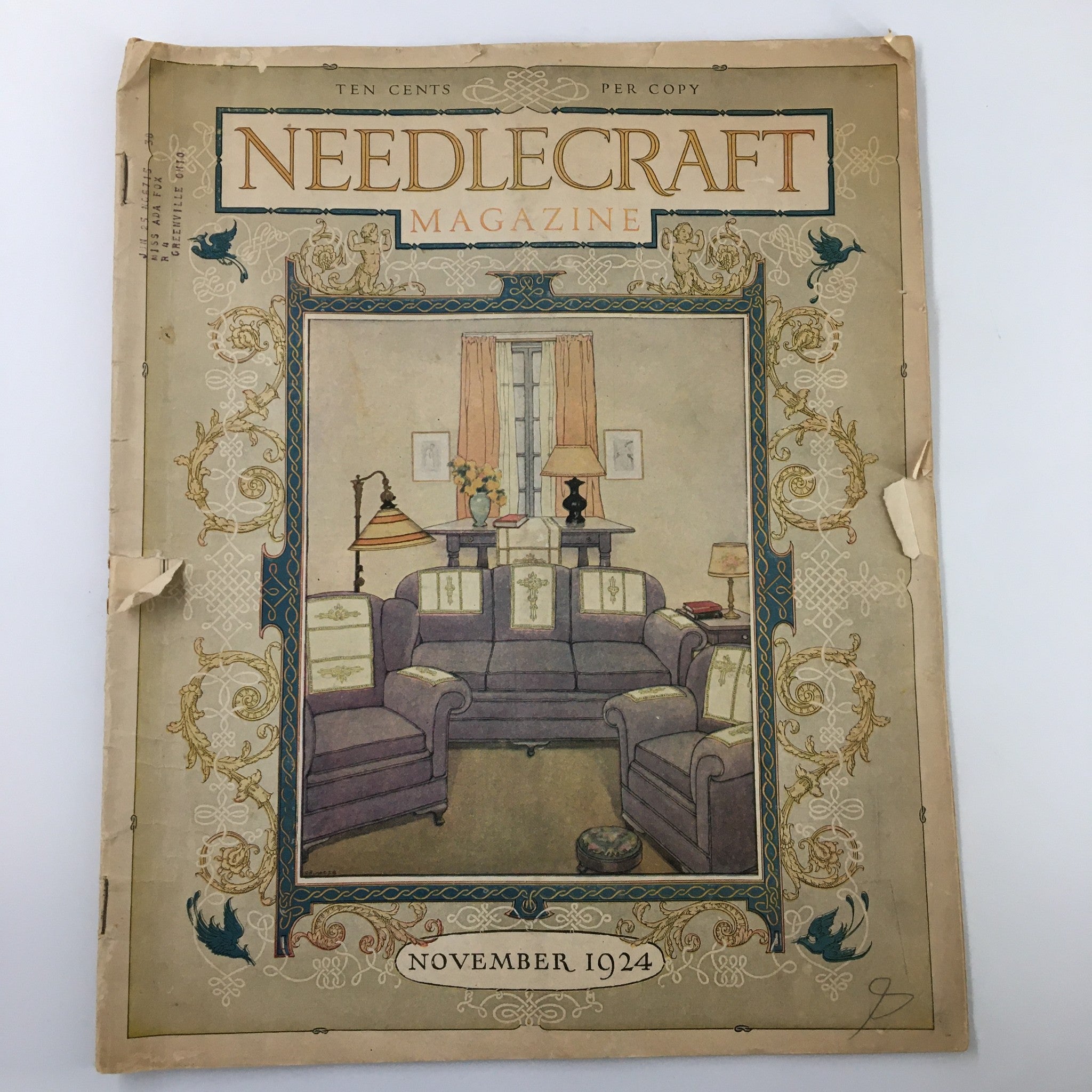 VTG Needlecraft Magazine November 1924 Knitted Togs Demonstrate Comfort