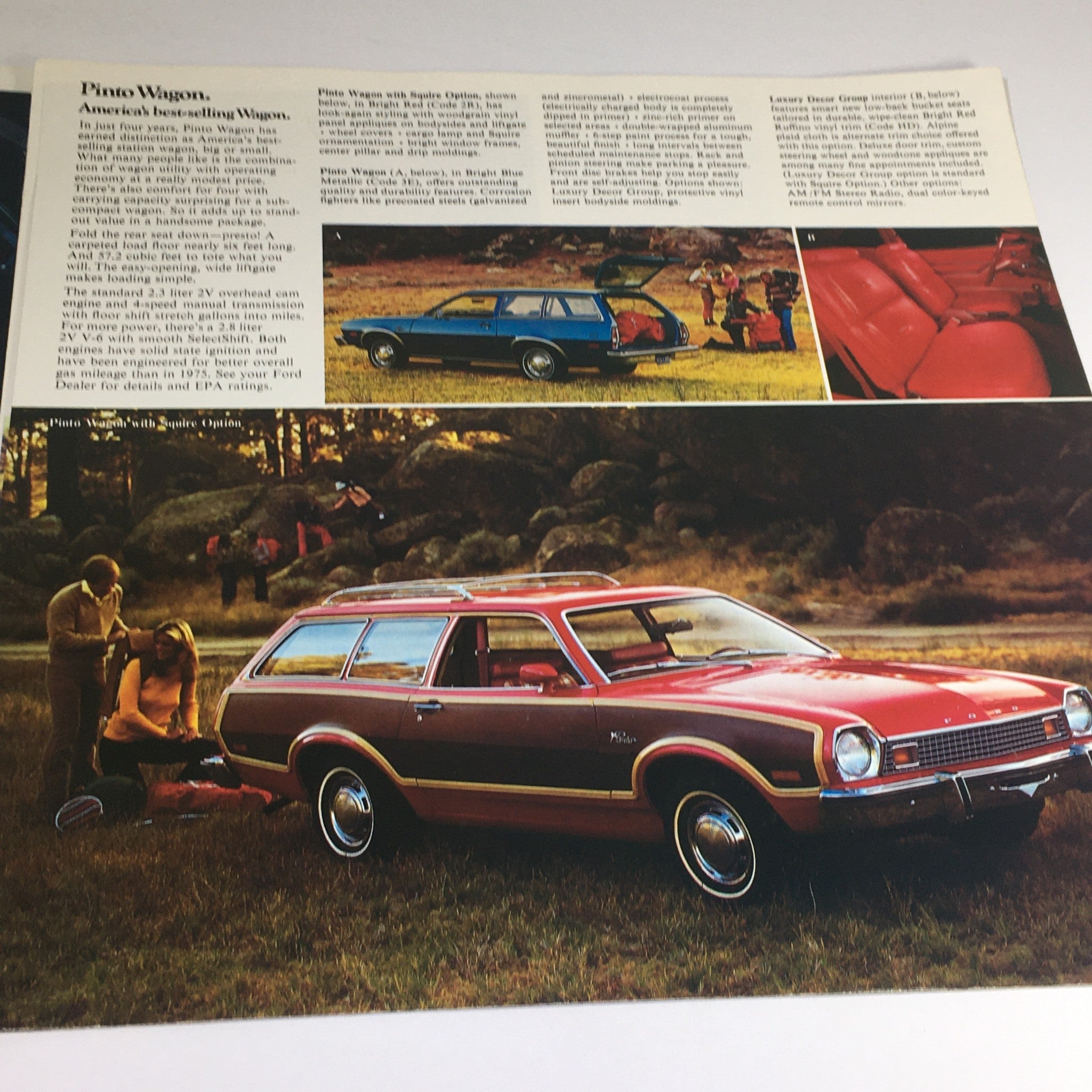 1976 Ford Pinto Options Lineup Car Dealership Auto Brochure Catalog