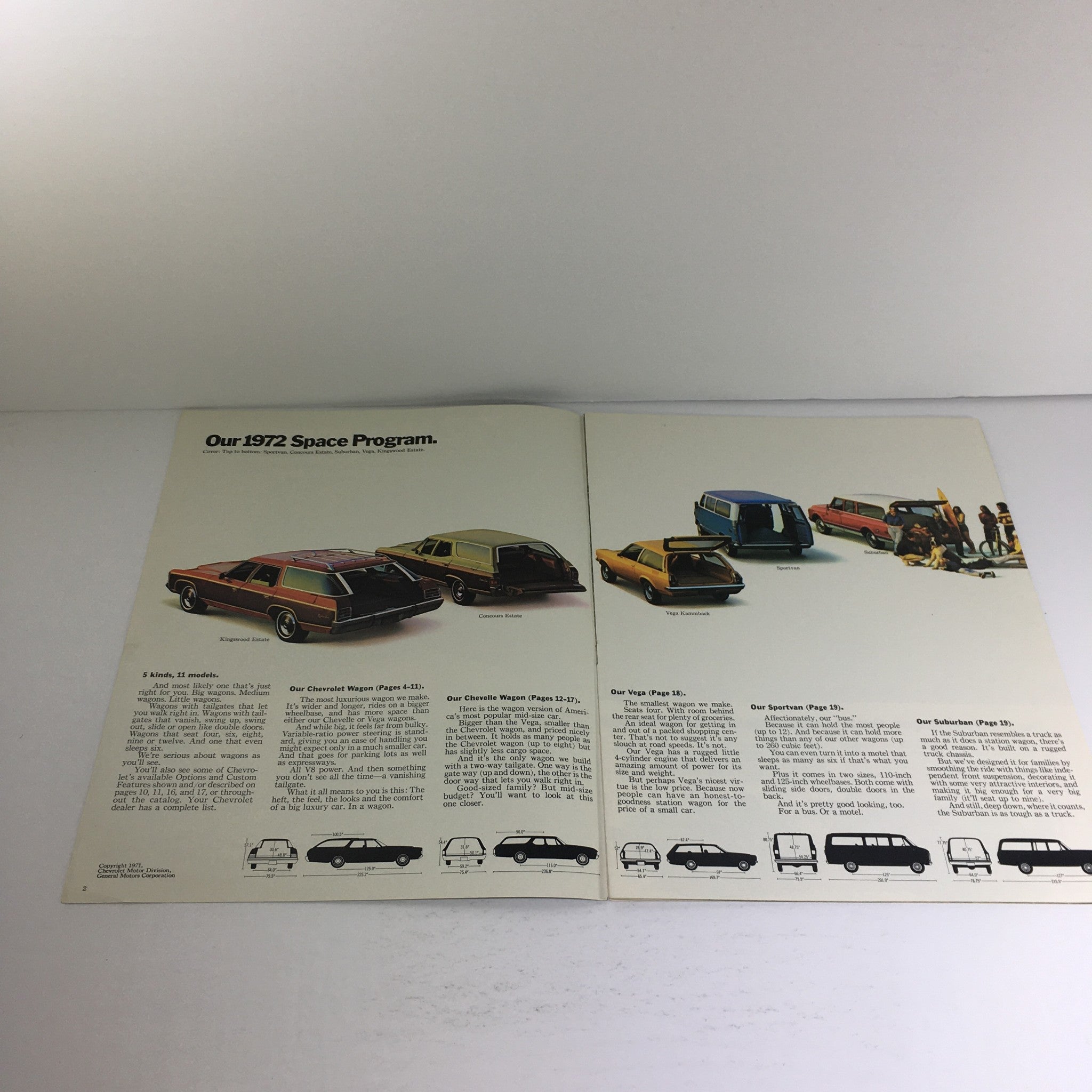 1972 Chevrolet Wagons Chevelle/Vega Dealership Car Auto Brochure Catalog