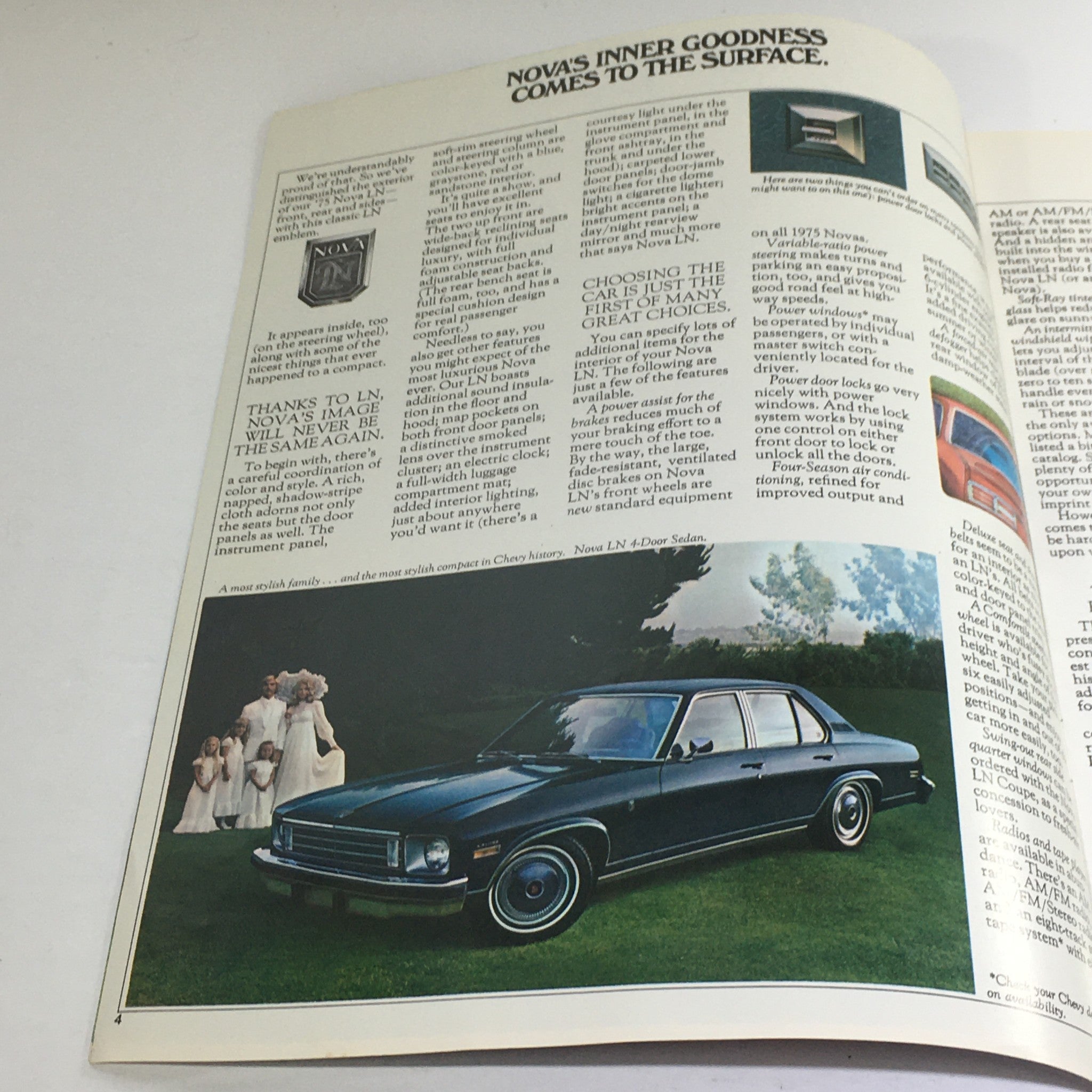 1975 Nova LN by Chevrolet Work Sheet Dealership Car Auto Brochure Catalog