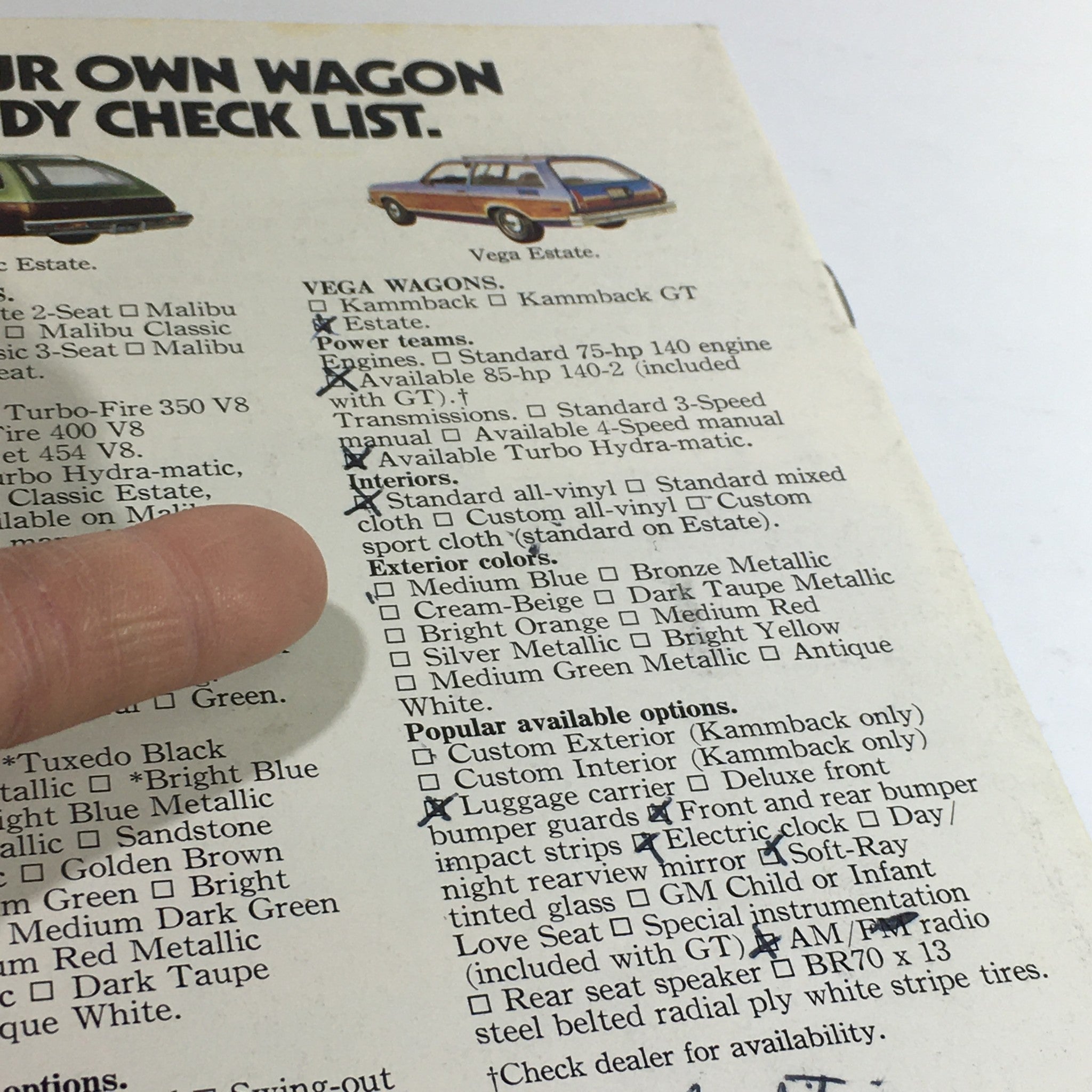 1974 Wagons Chevrolet Chevelle Sportvan Dealership Car Auto Brochure Catalog