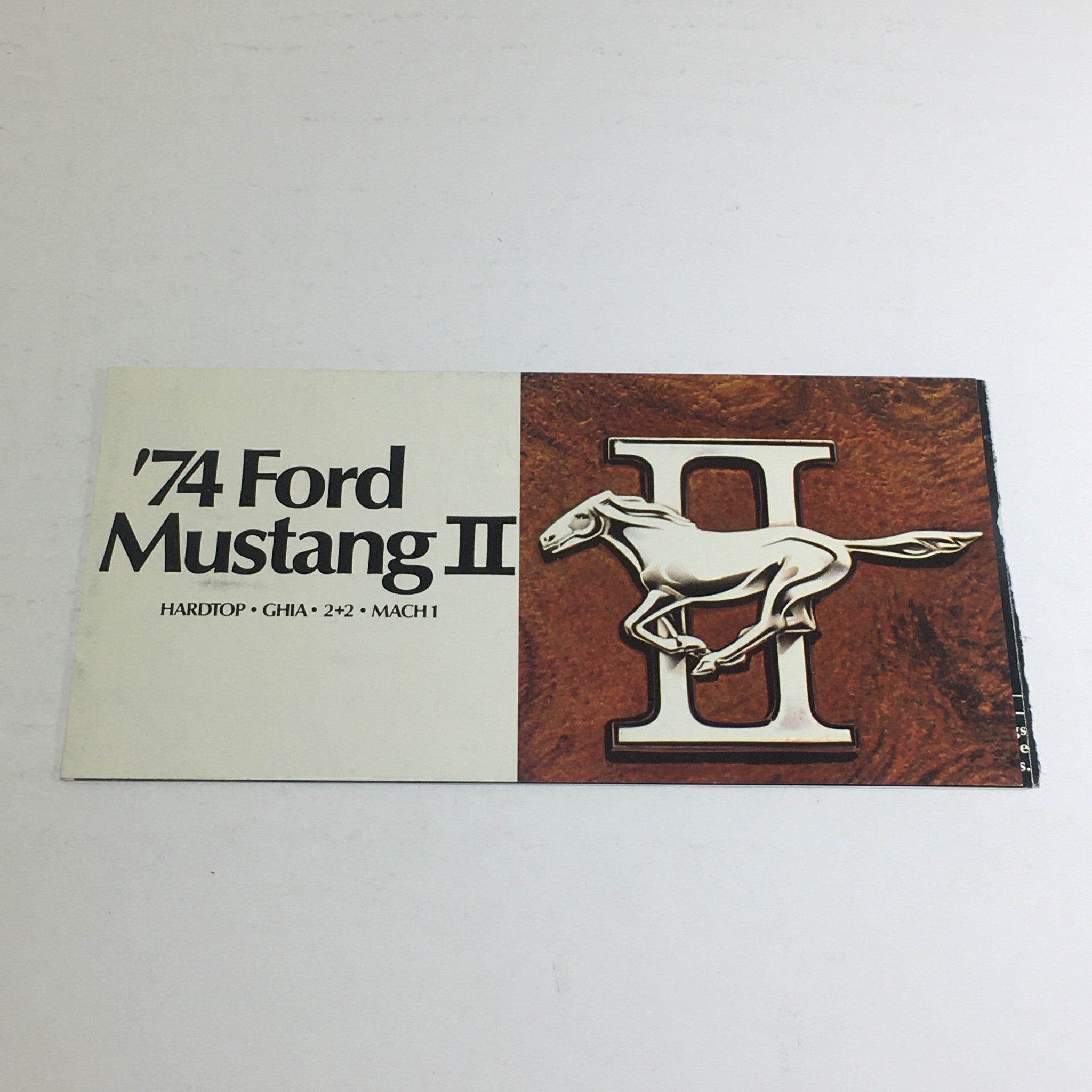 1974 Ford Mustang II Hardtop, Ghia, 2+2, Mach 1 Car Auto Brochure Catalog