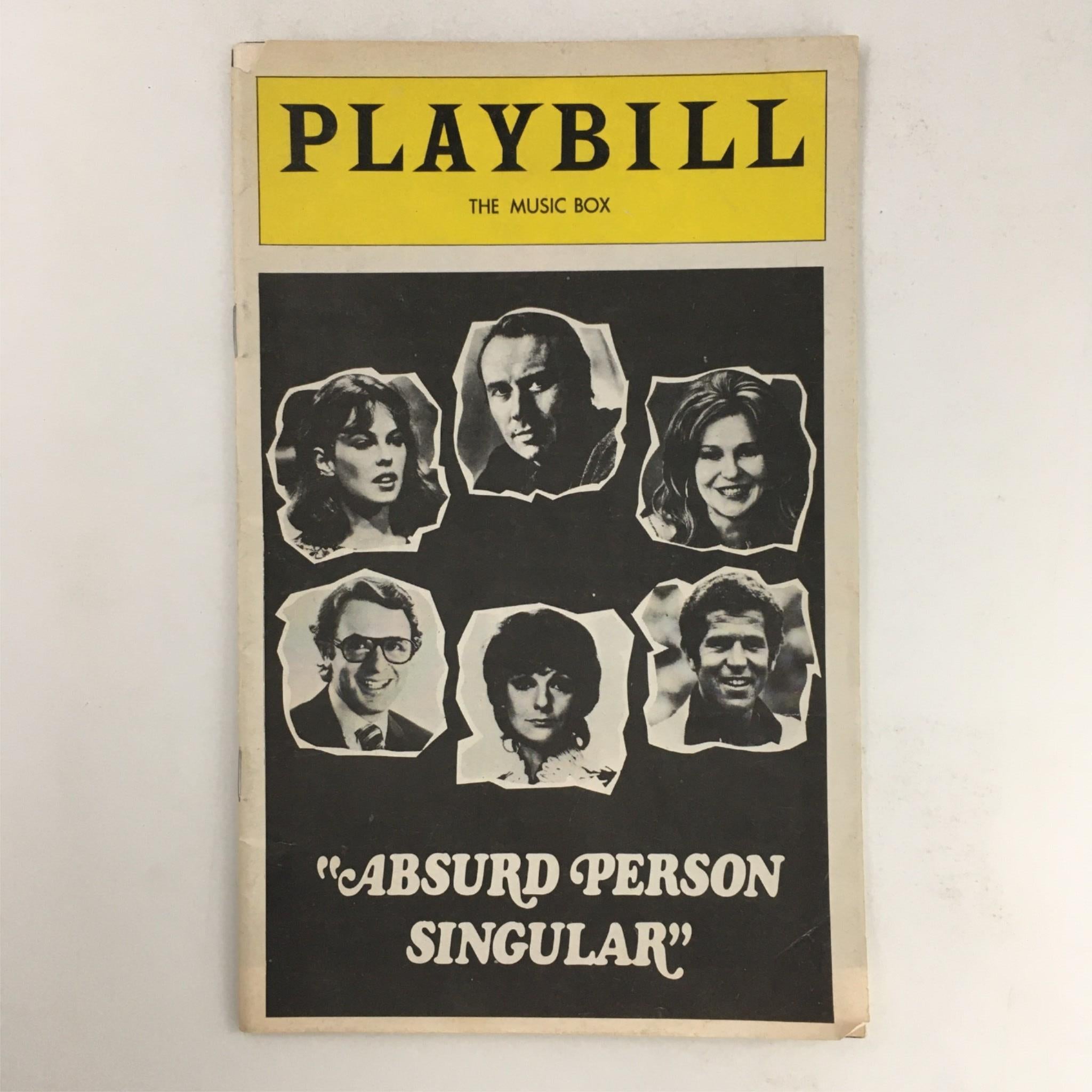 1975 Playbill Absurd Person Singular by Eric Thompson at The Music Box