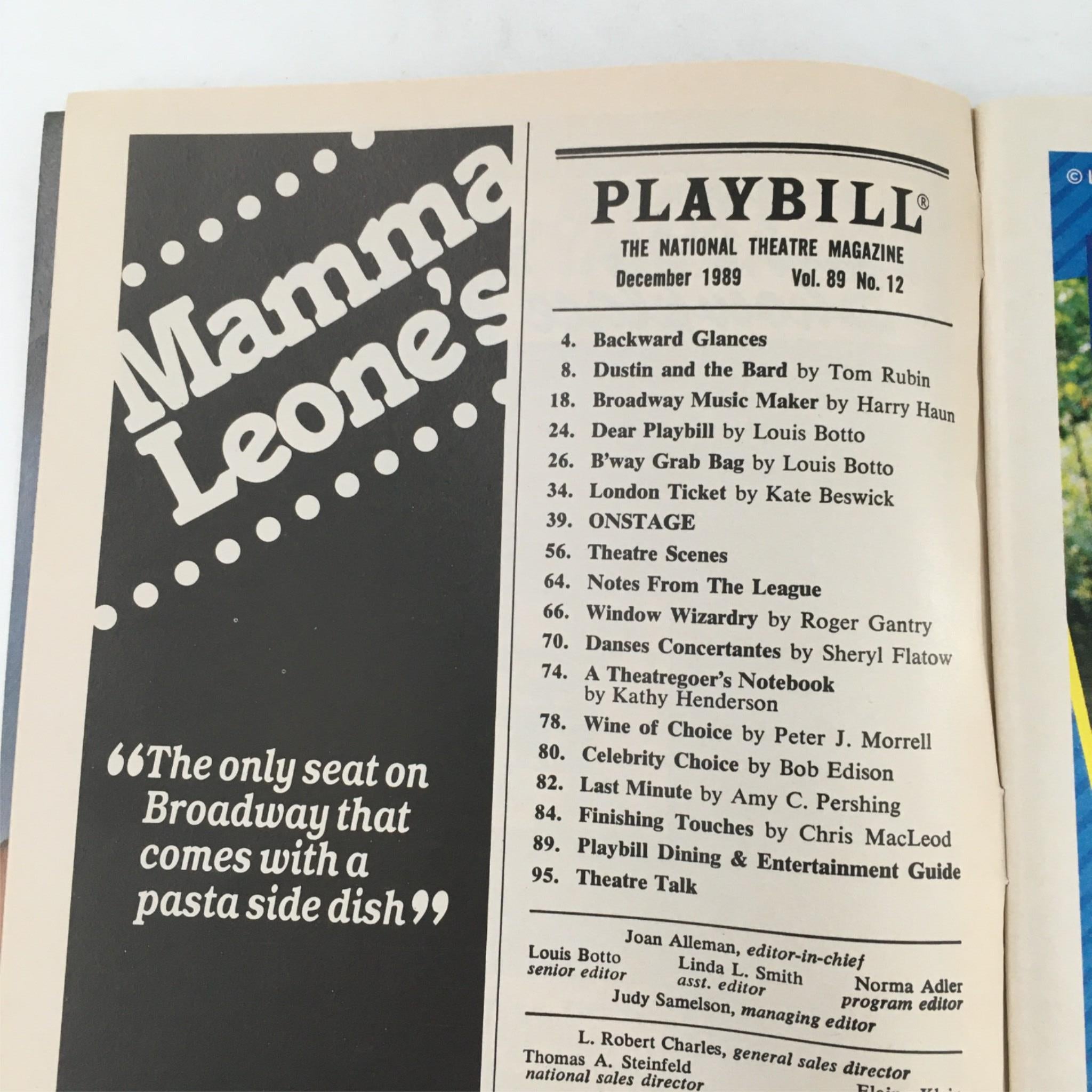 1989 Playbill Rumors by Neil Simon, Gene Saks at Ethel Barrymore Theatre