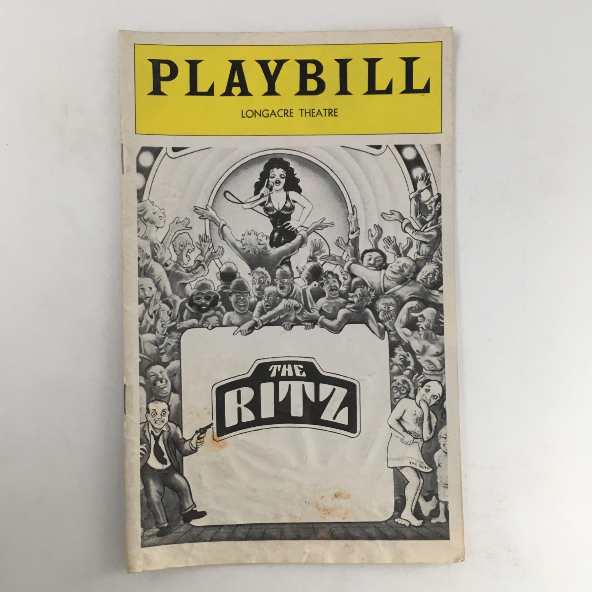 1975 Playbill The Ritz by Terrence McNally, Robert Drivas by Longacre Theatre