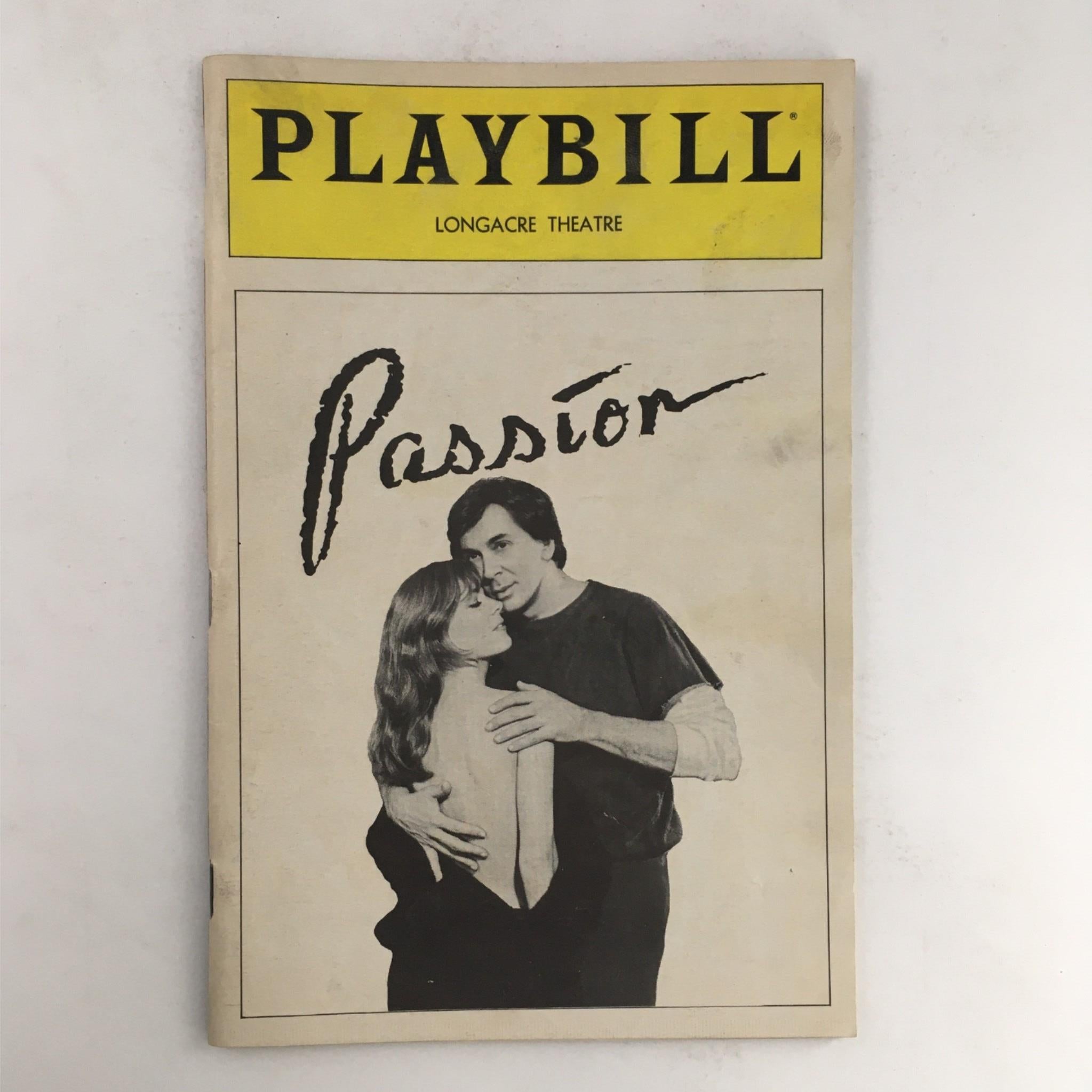 1983 Playbill Passion by Peter Nichols, Marshall Mason at Longacre Theatre