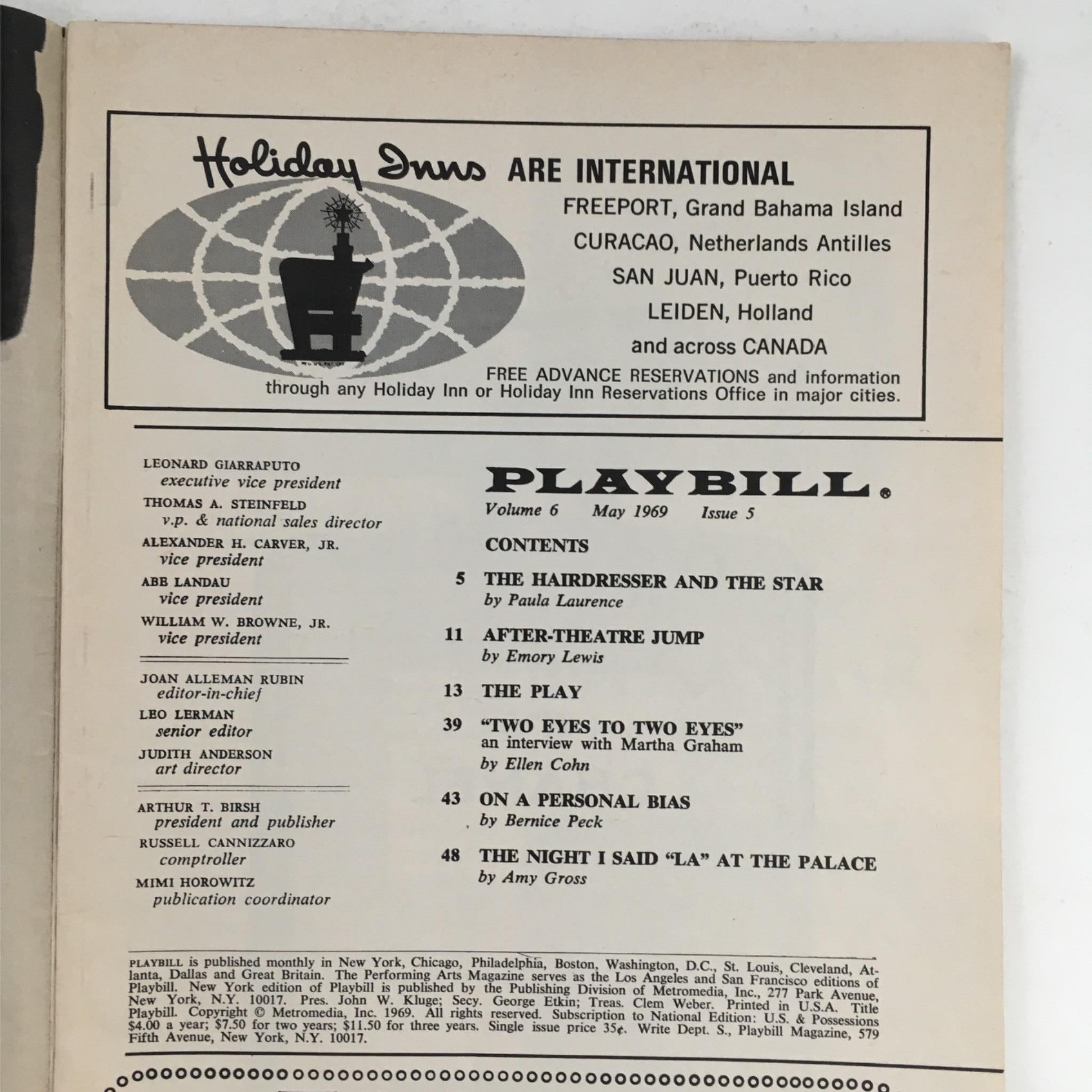 1969 Playbill Play It Again, Sam by Woody Allen, Joseph Hardy at Broadhurst