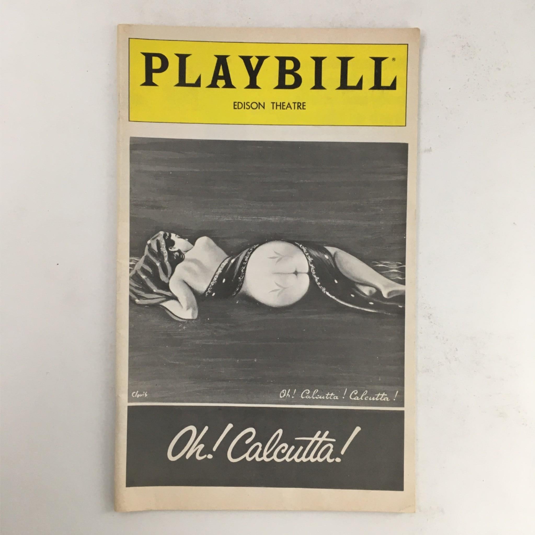 1980 Playbill Oh! Calcutta! by Kenneth Tynan, Jacques Levy at Edison Theatre