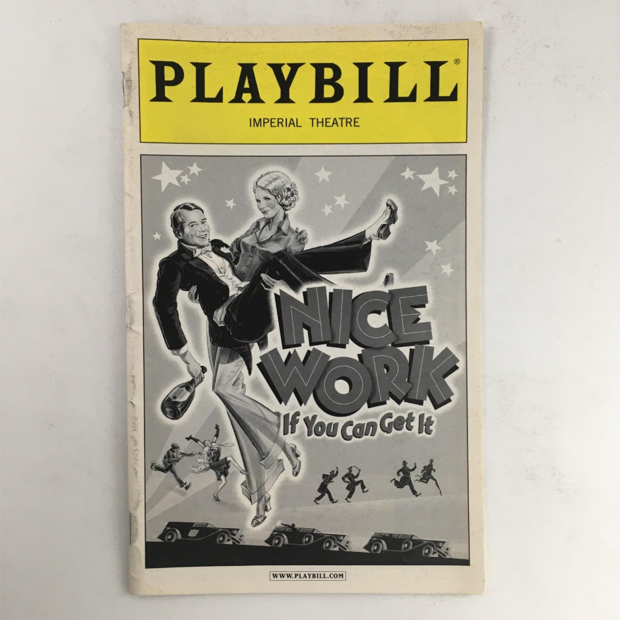 2012 Playbill Nice Work If You Can Get It by Joe DiPietro at Imperial Theatre