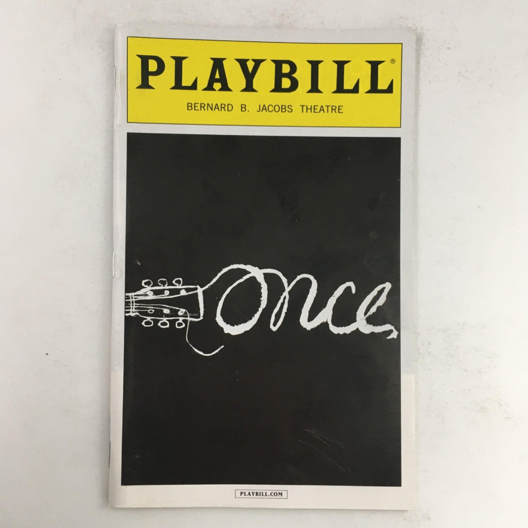 2014 Playbill Once by John Carney, John Tiffany at Bernard Jacobs Theatre