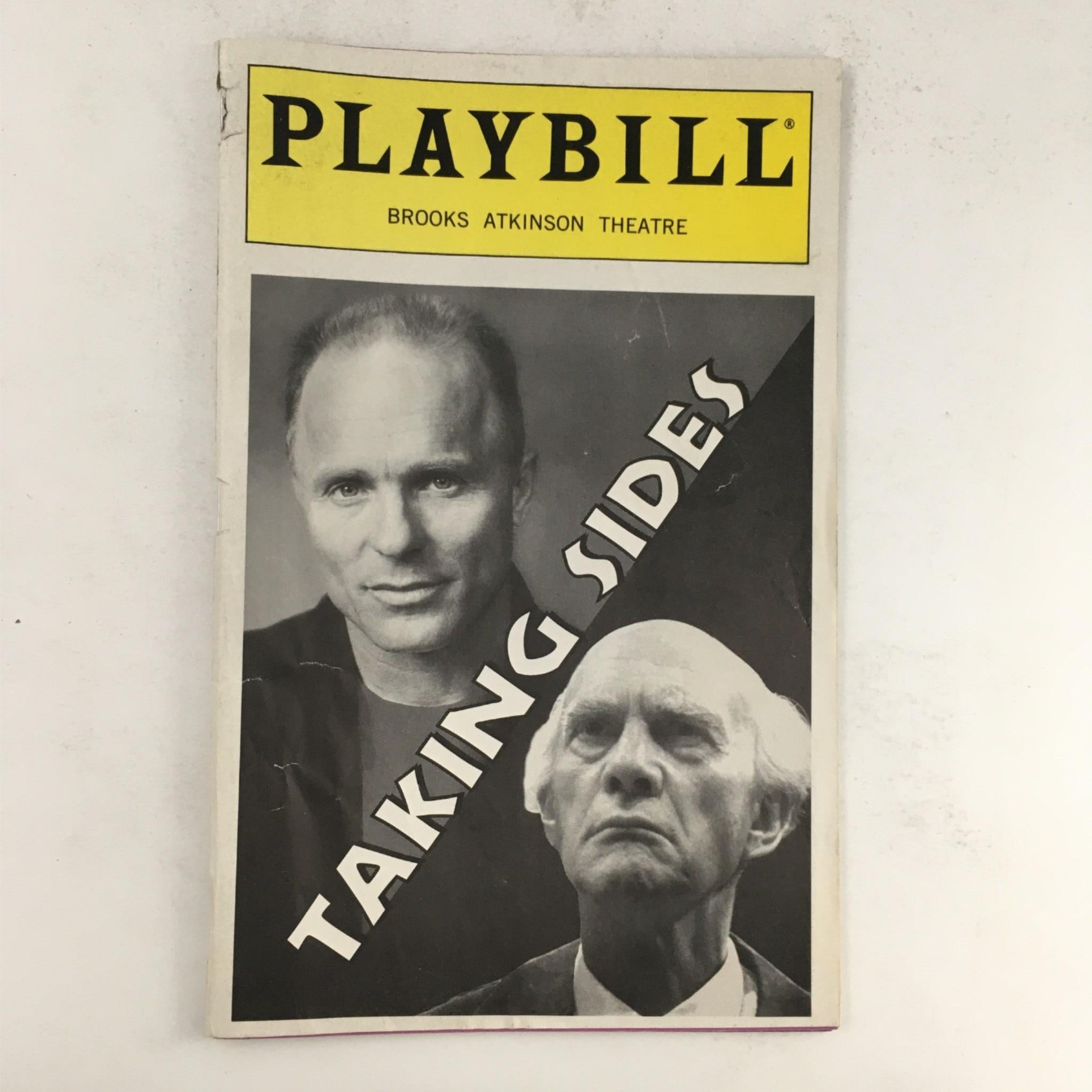 1996 Playbill Taking Sides by Ronald Harwood, David Jones at Brooks Atkinson