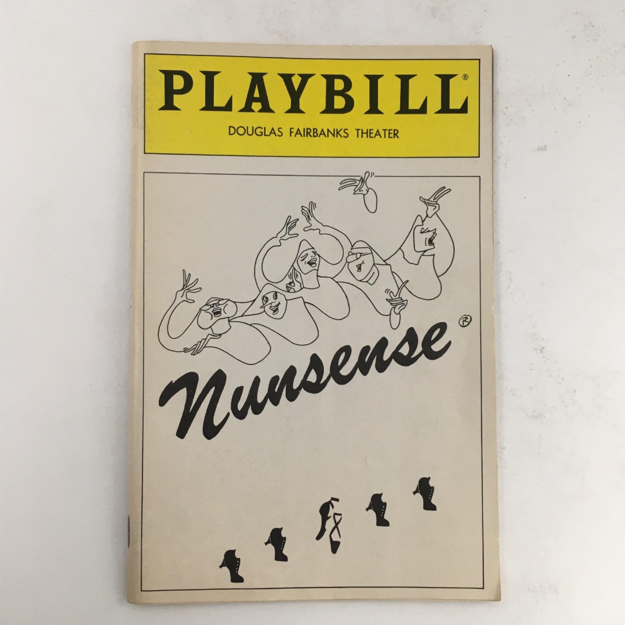 1987 Playbill Nunsense by Dan Goggin, Felton Smith at Douglas Fairbanks Theatre