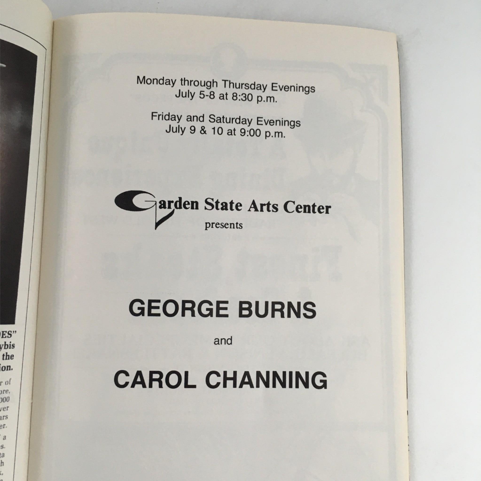 1976 George Burns and Carol Channing at Garden State Arts Theater