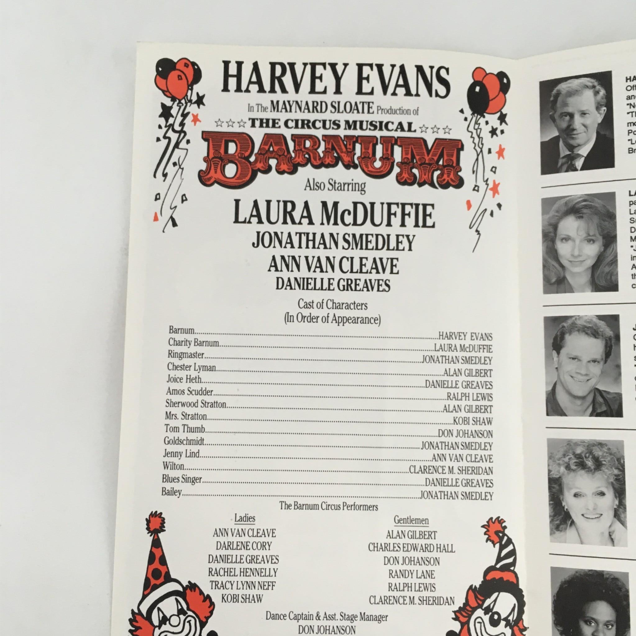 The Circus Musical Barnum by Harvey Evans, Don Johanson at Claridge Casino Hotel