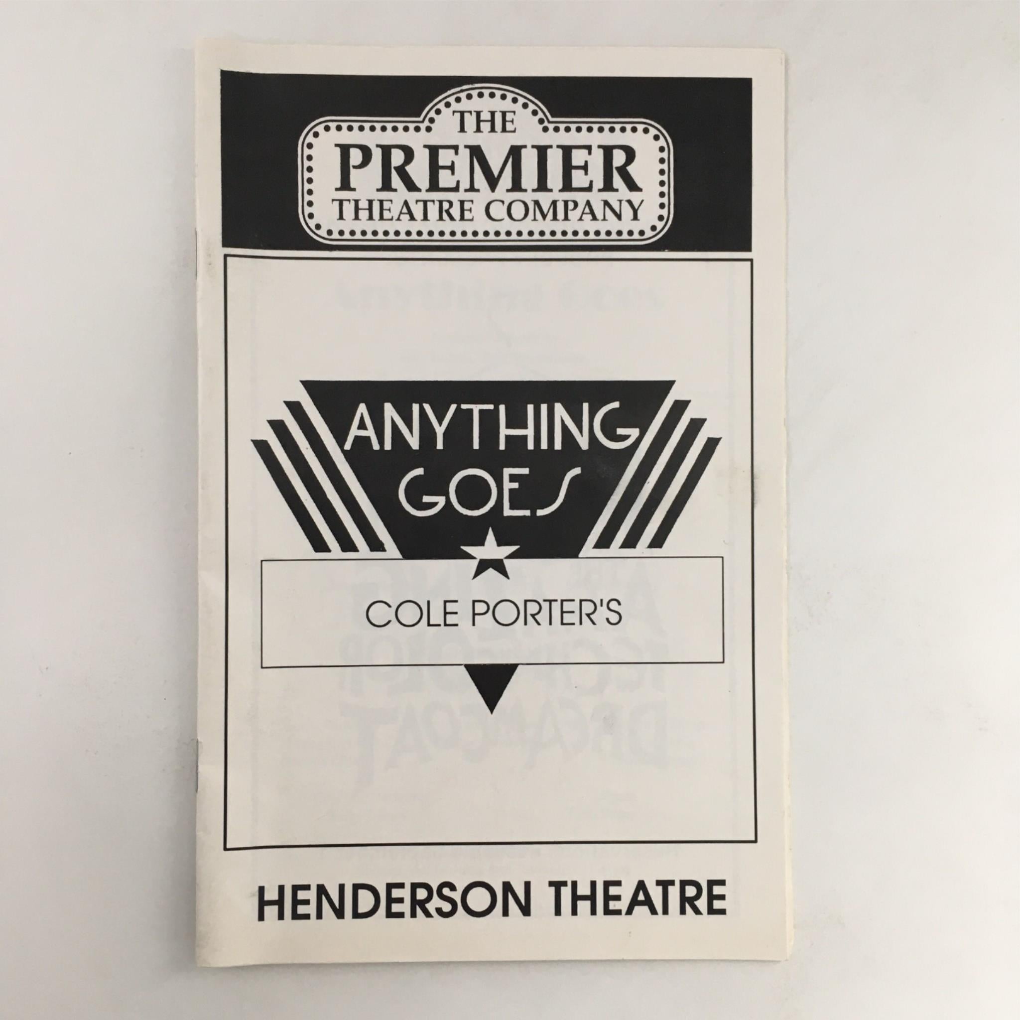 1994 The Premier Theatre Company Anything Goes, Me and My Girl Henderson Theatre