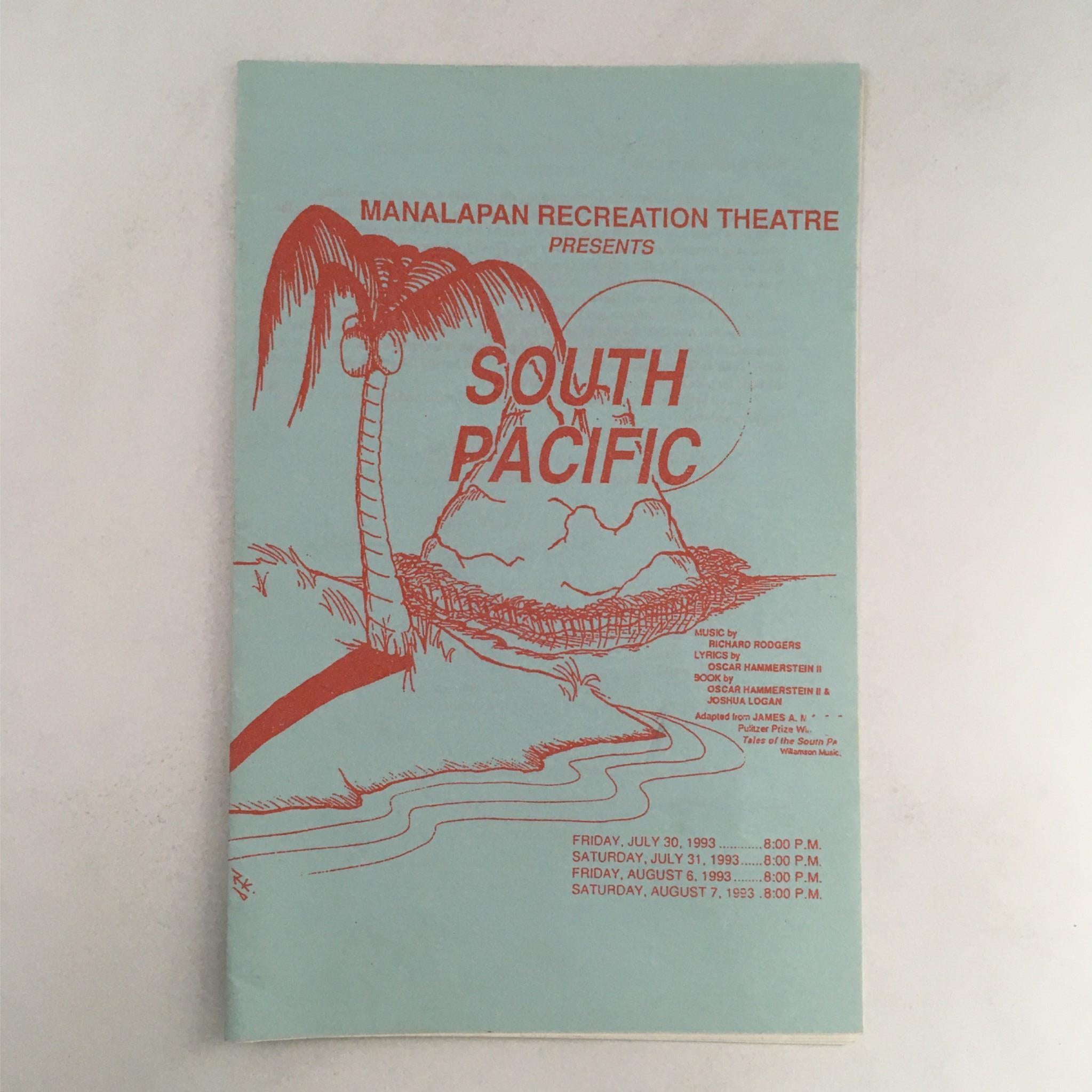 1993 South Pacific by Richard Rodgers, Oscar Hammerstein II, Manlapan Recreation