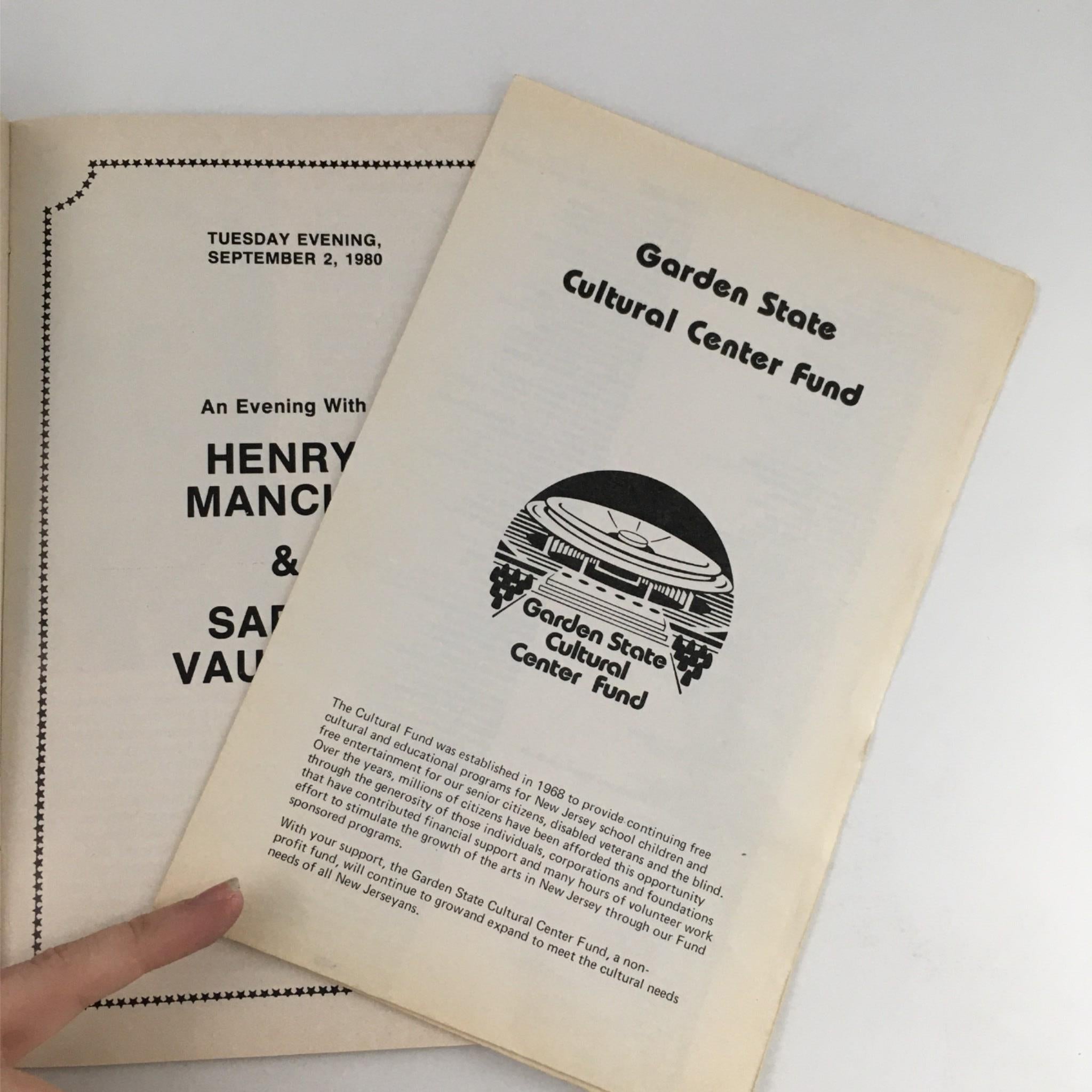 1980 An Evening with Henry Mancini & Sarah Vaughan at Garden State Arts Theatre