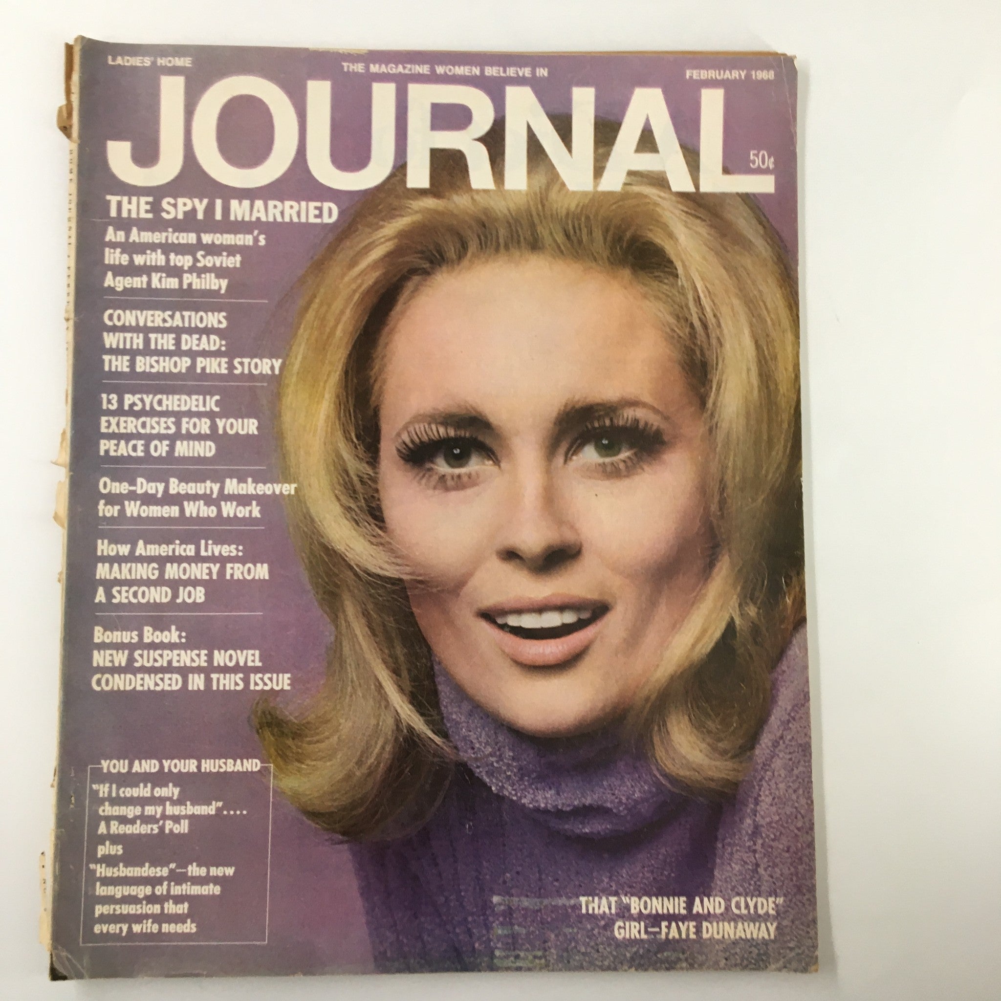 Ladies' Home Journal Magazine February 1968 Faye Dunaway as Bonnie No Label