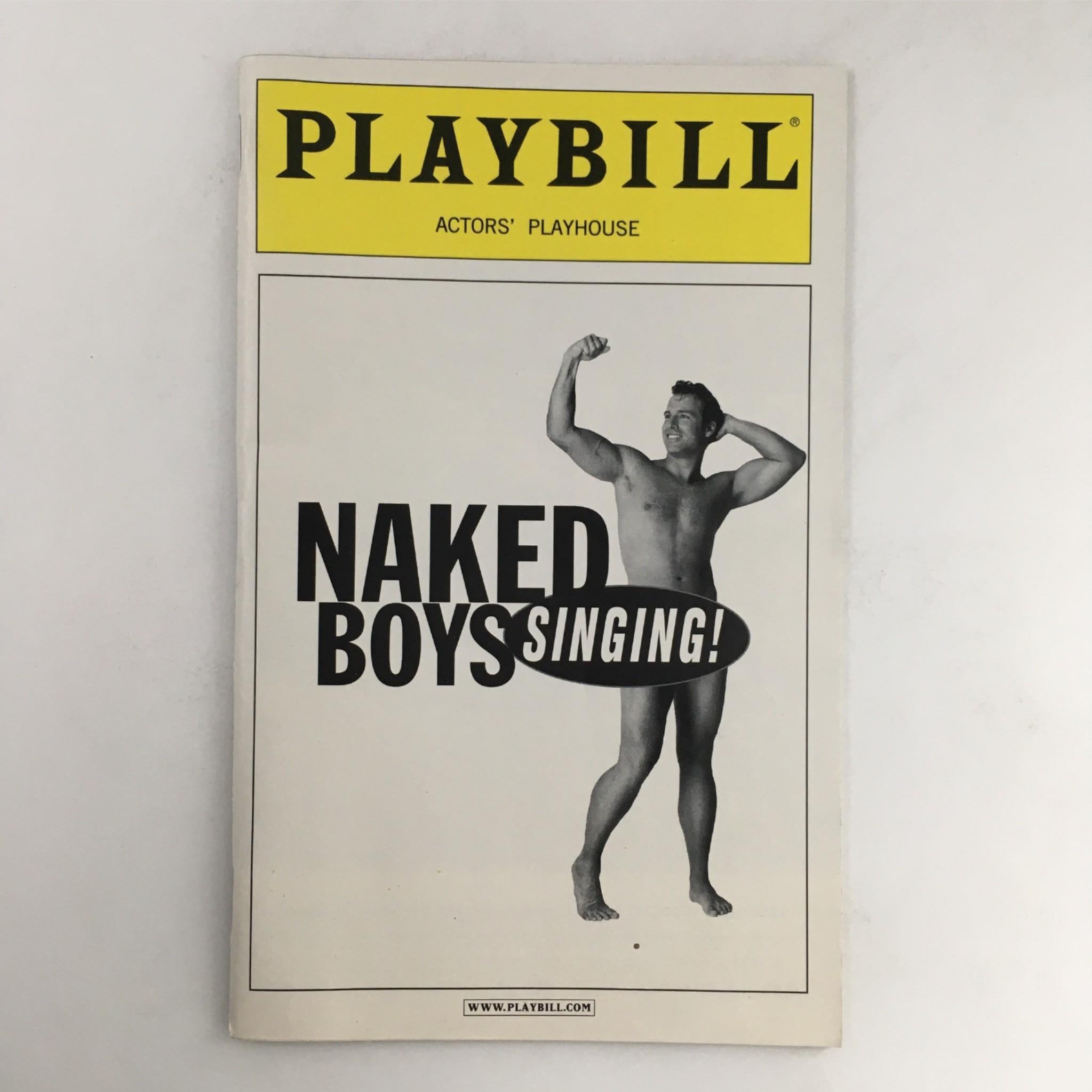 2003 Playbill Naked Boys Singing! by Robert Schrock at The Actor's Playhouse VG