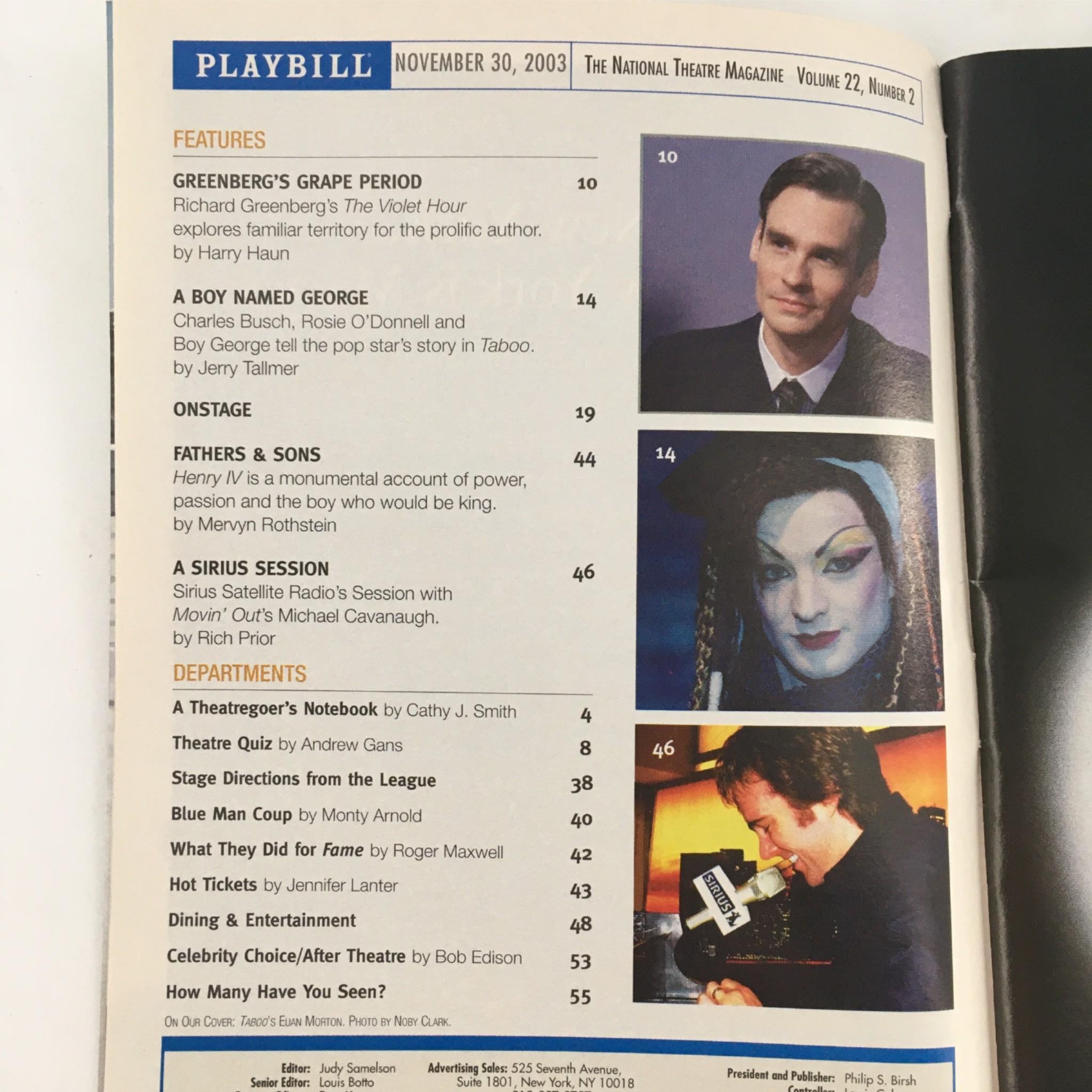 2003 Playbill Naked Boys Singing! by Robert Schrock at The Actor's Playhouse VG