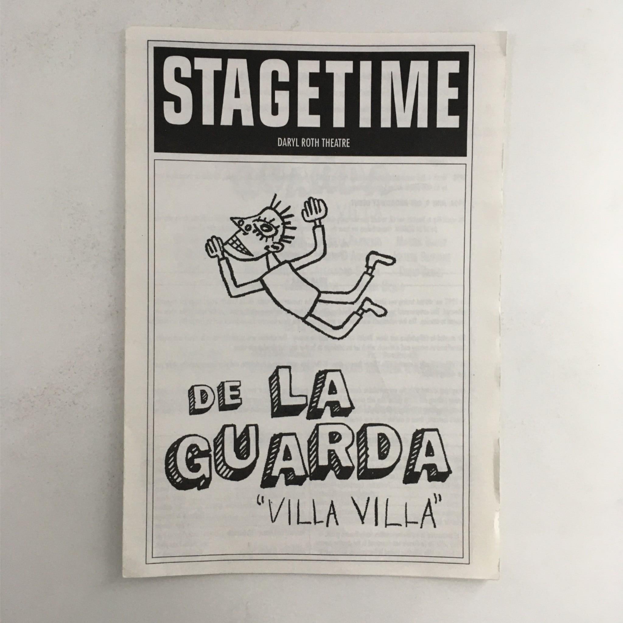 1998 Stagetime De La Guarda Villa Villa by Pichon Baldinu, Daryl Roth Theatre VG