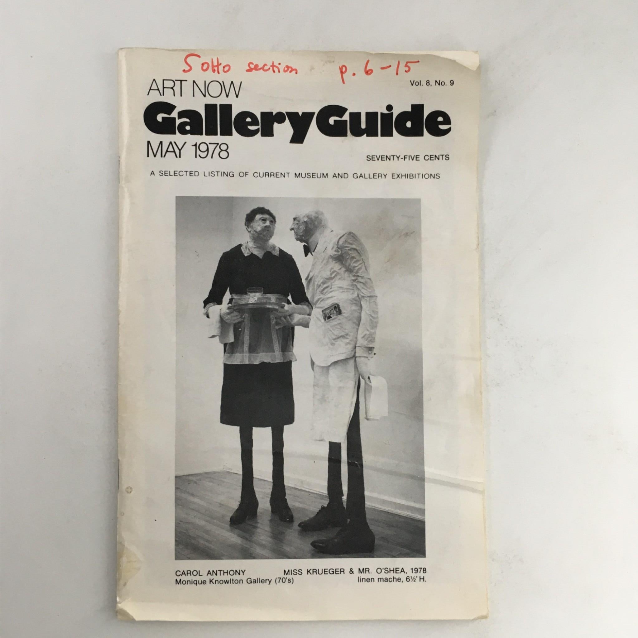 1978 Art Now Gallery Guide: Miss Krueger & Mr. O'Shea