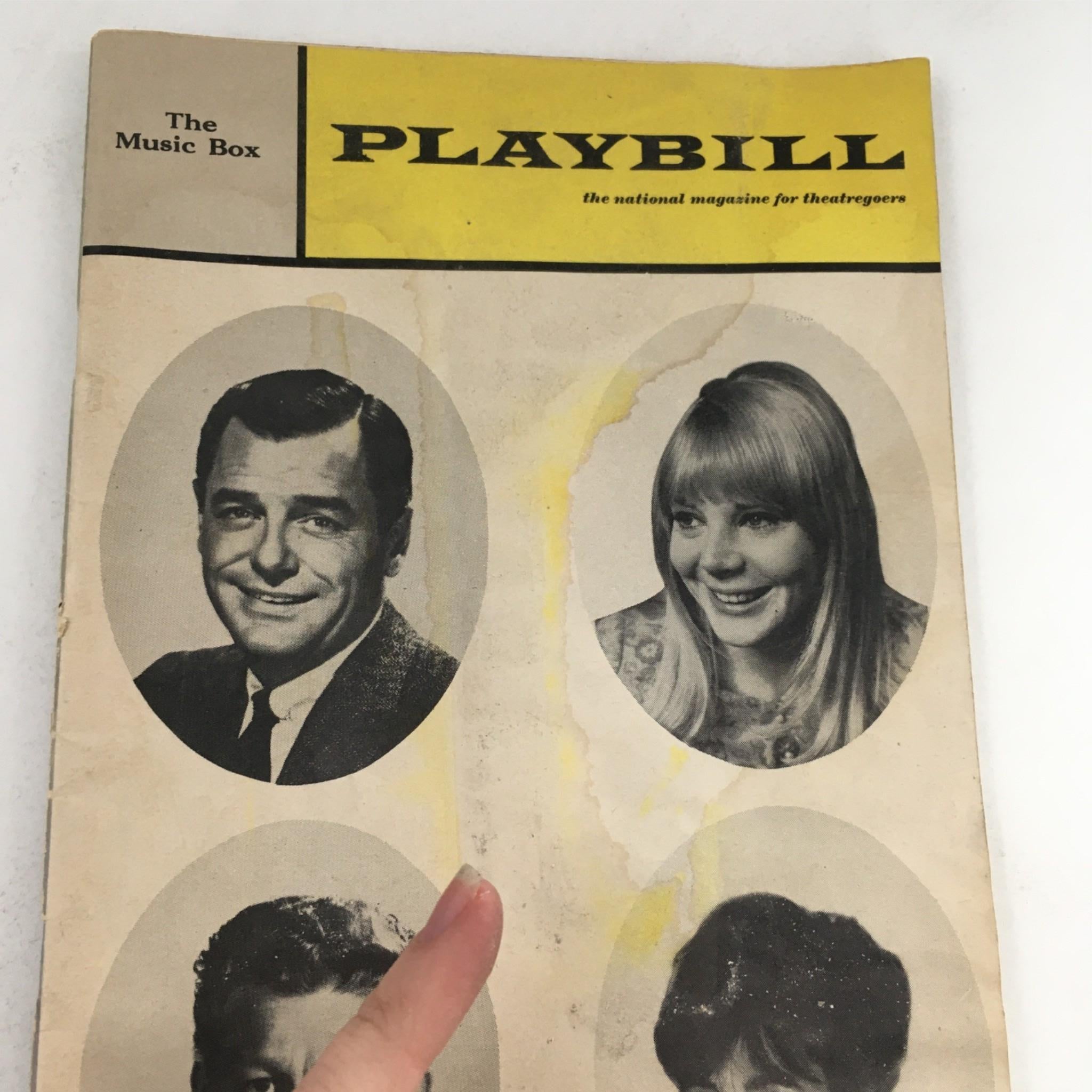 1967 Playbill There's A Girl In My Soup by Terence Frisby at The Music Box