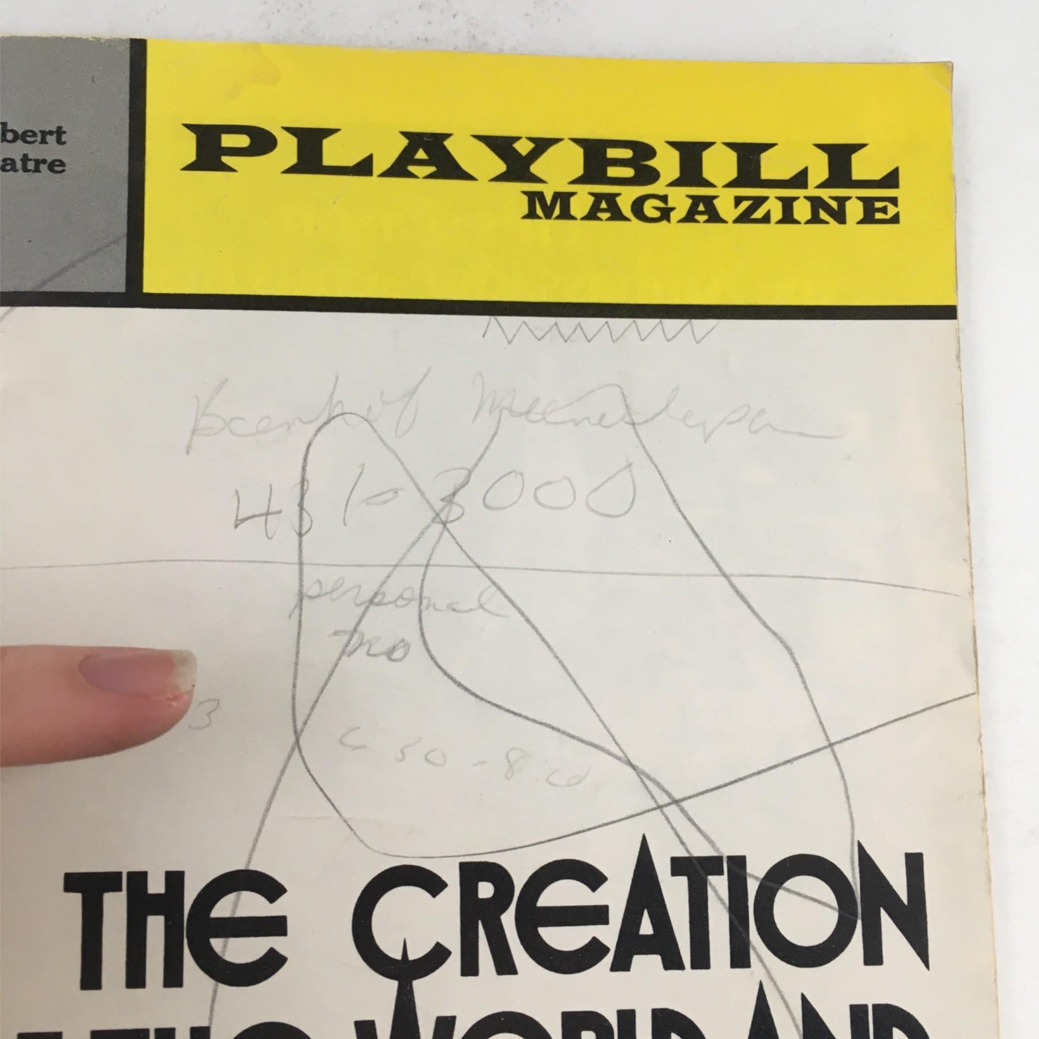 1972 Playbill The Creation Of The World And Other Business by Arthur Miller