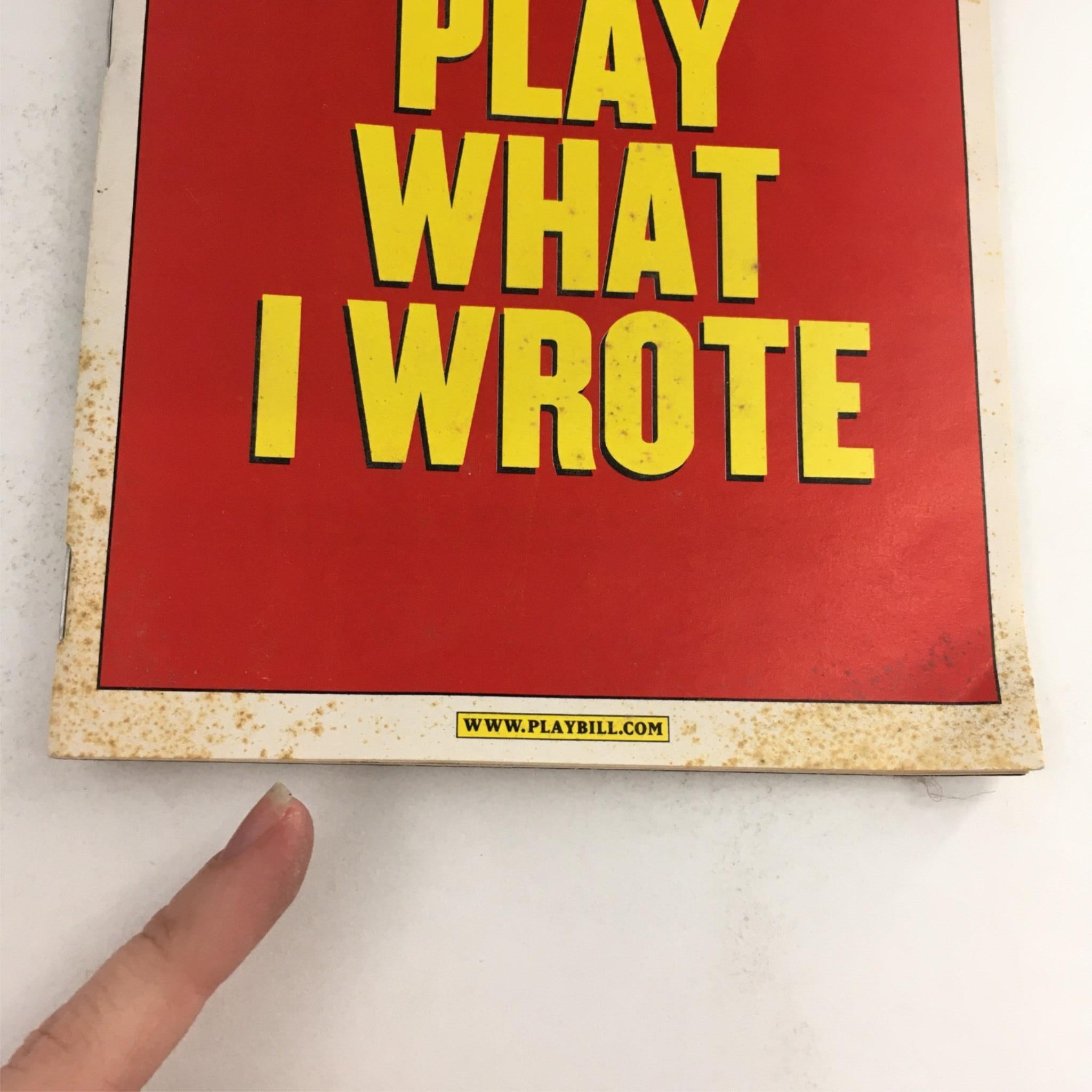 2003 Playbill The Play What I Wrote, Kenneth Branagh, Toby Jones, Lyceum Theatre