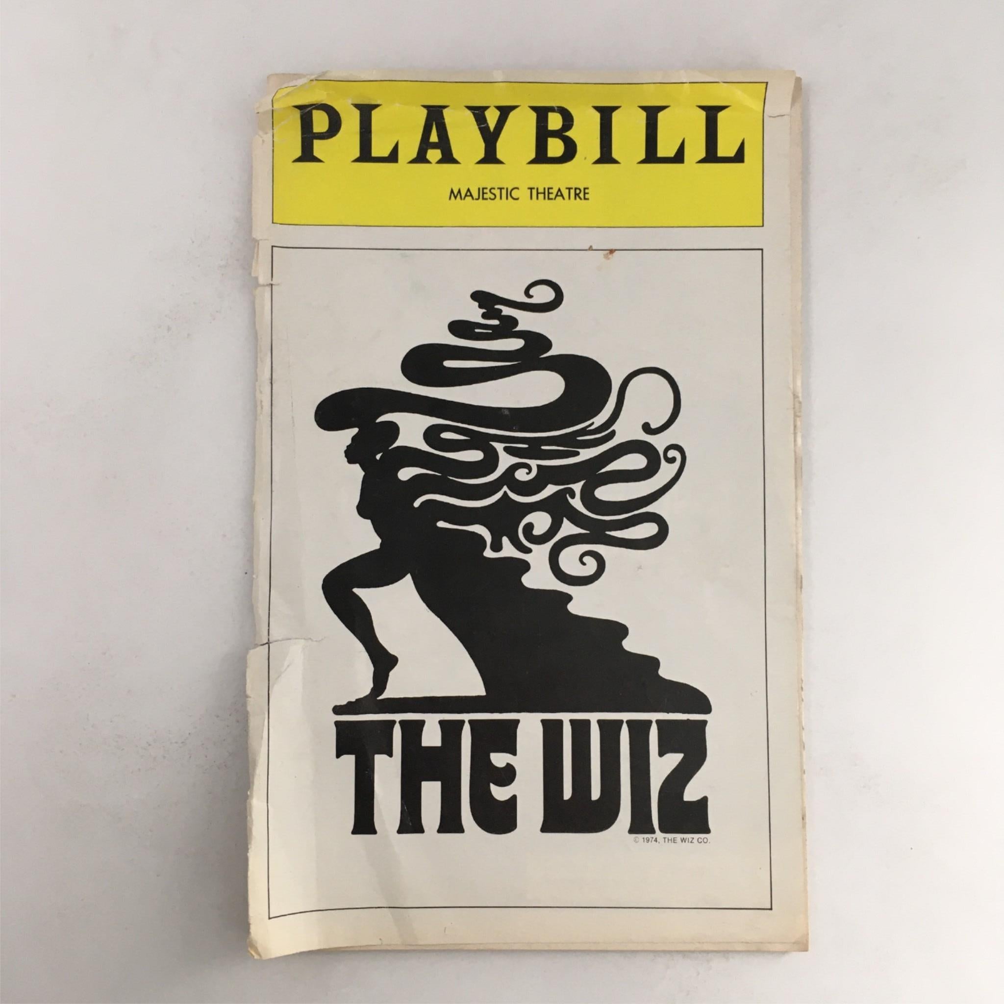 1976 Playbill The Wiz by Ken Harper, George Faison at Majestic Theatre