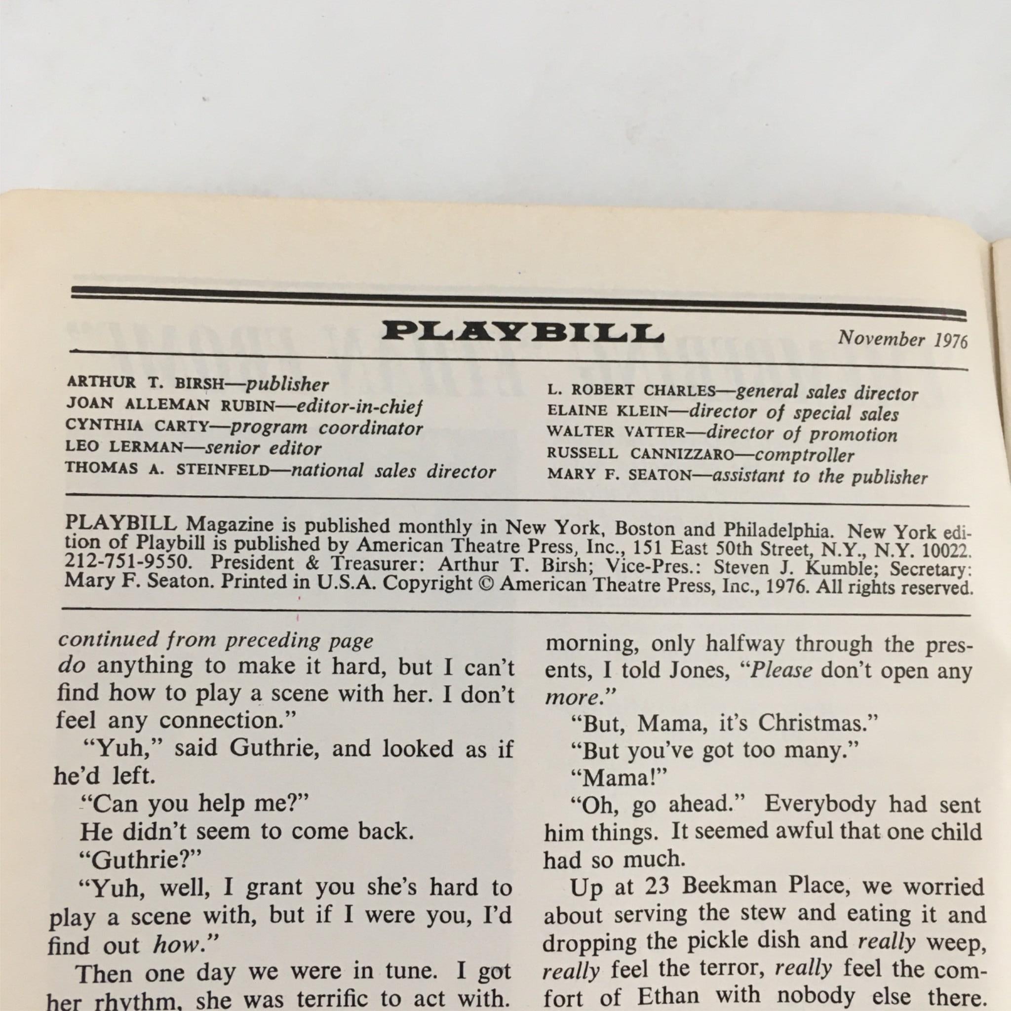 1976 Playbill The Wiz by Ken Harper, George Faison at Majestic Theatre