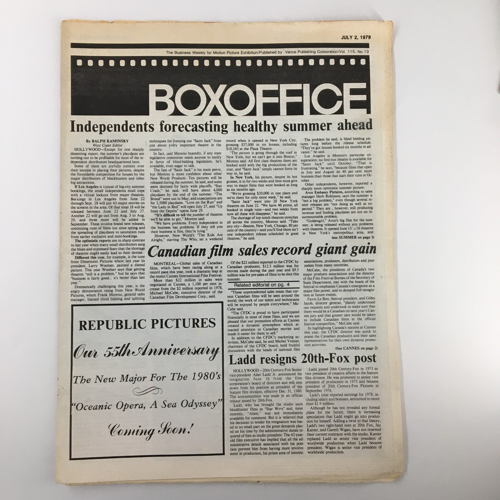 Box Office Magazine July 2 1979 Independents Forecasting Healthy Summer Ahead