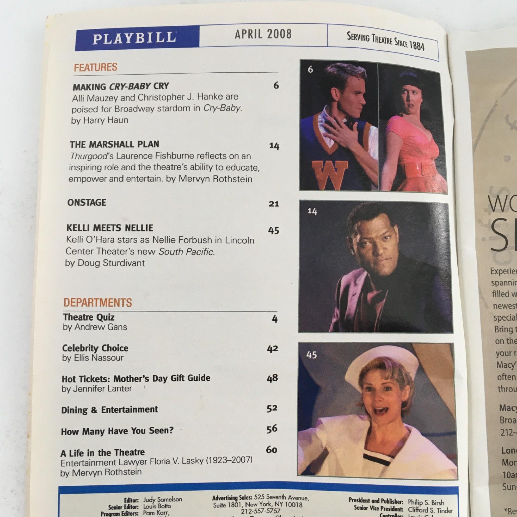 2008 Playbill A Catered Affair by John Doyle, Harvey Fiersten at Walter Kerr