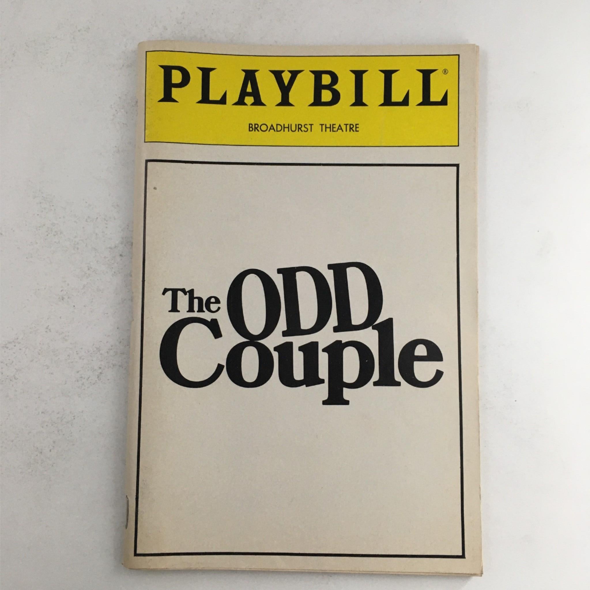 1985 Playbill The Odd Couple by Neil Simon, Gene Saks at Broadhurst Theatre