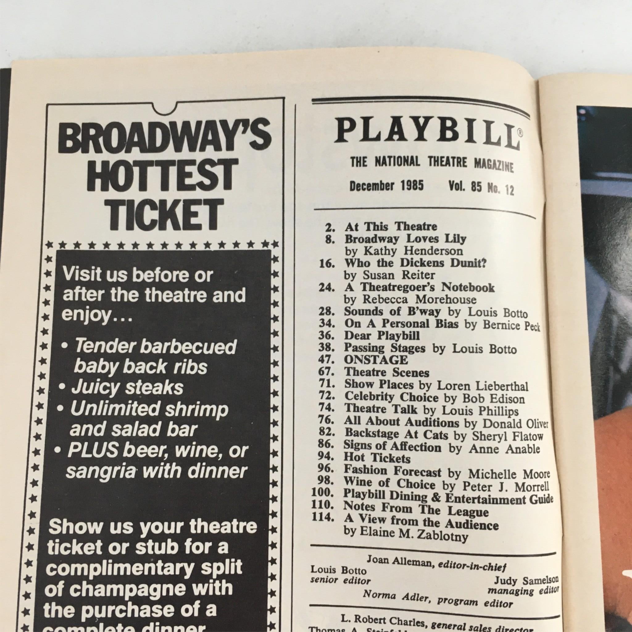 1985 Playbill The Odd Couple by Neil Simon, Gene Saks at Broadhurst Theatre