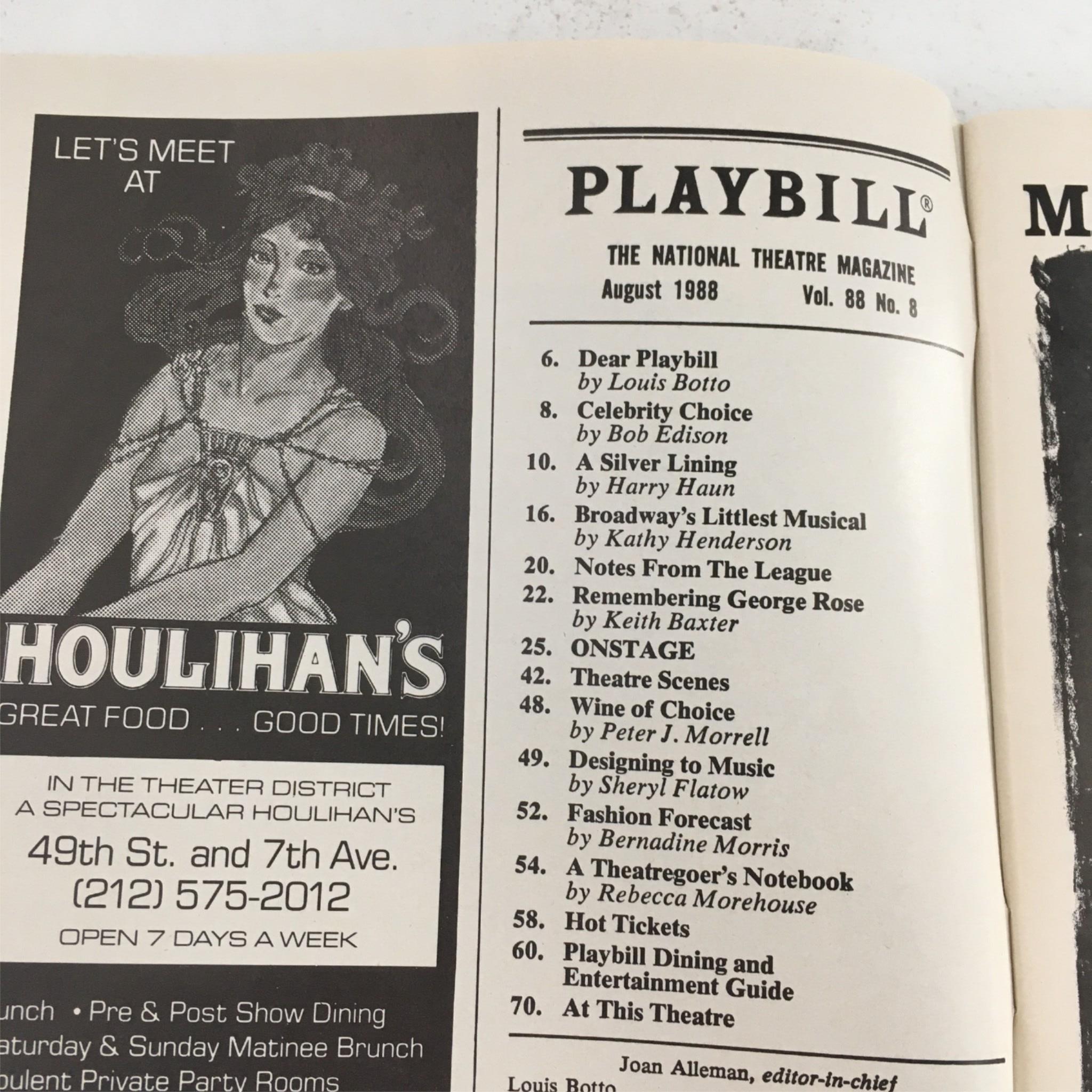 1988 Playbill Broadway Bound by Neil Simon, Gene Saks at Broadhurst Theatre