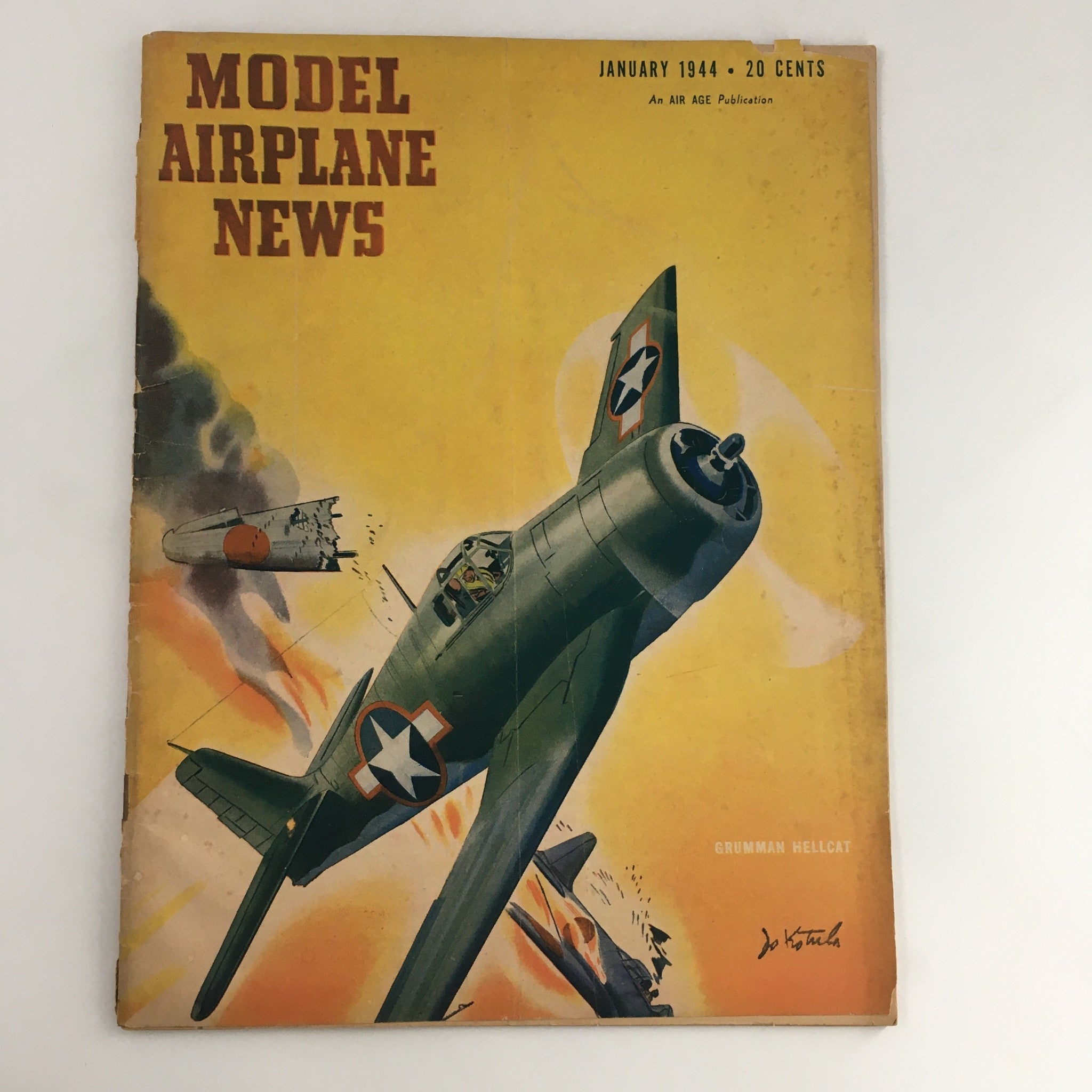 Model Airplane News Magazine January 1944 German Hellcat & Bell Airacobra