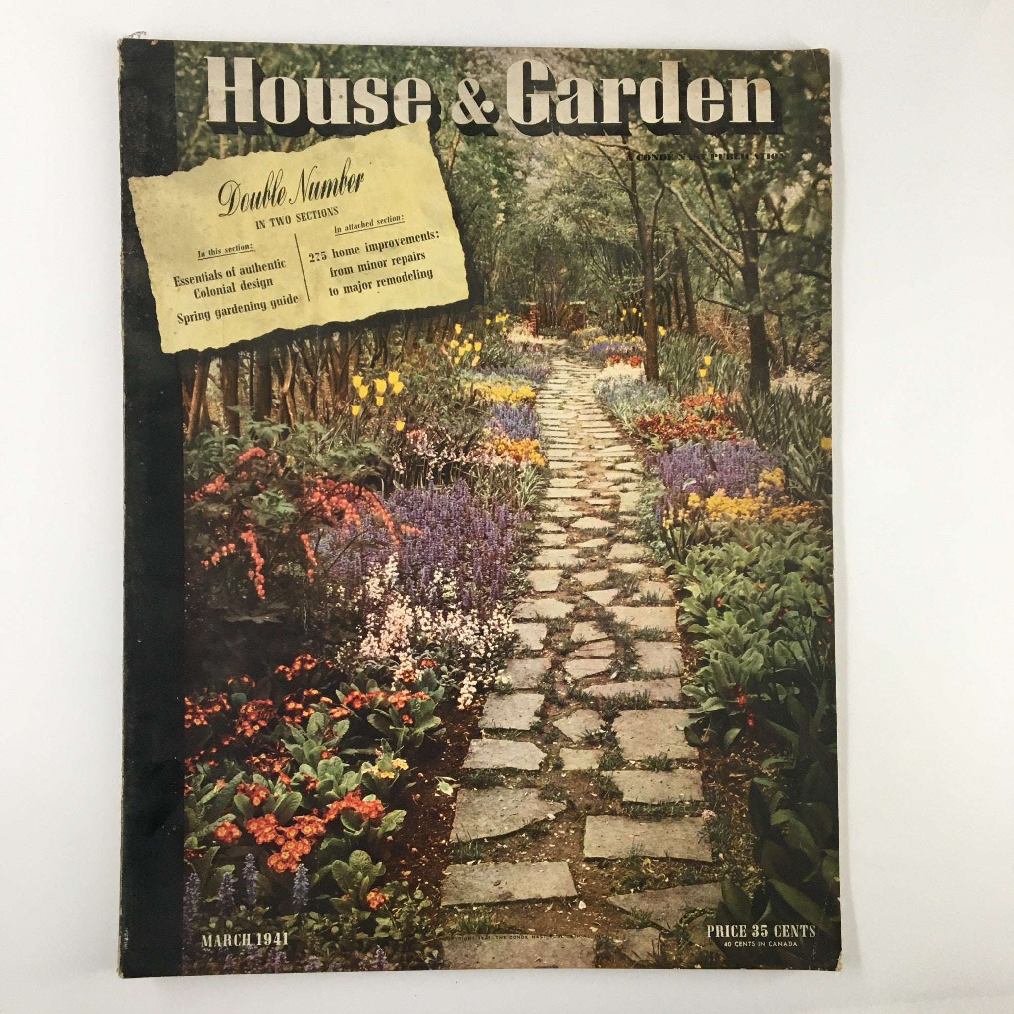 VTG House & Garden Magazine March 1941 Modern Inner Sanctum No Label