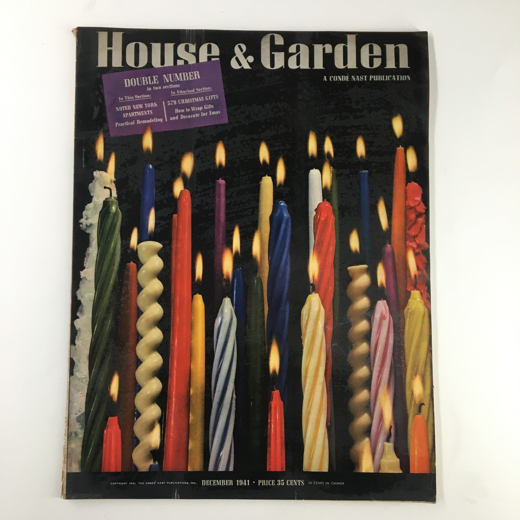 VTG House & Garden Magazine December 1941 Noted New York Apartments No Label