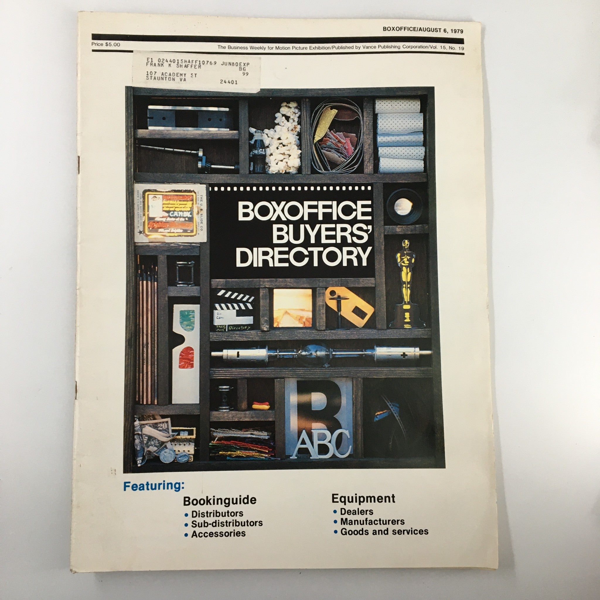 Box Office Magazine August 6 1979 Bookinguide & Equipment Buyer's Directory