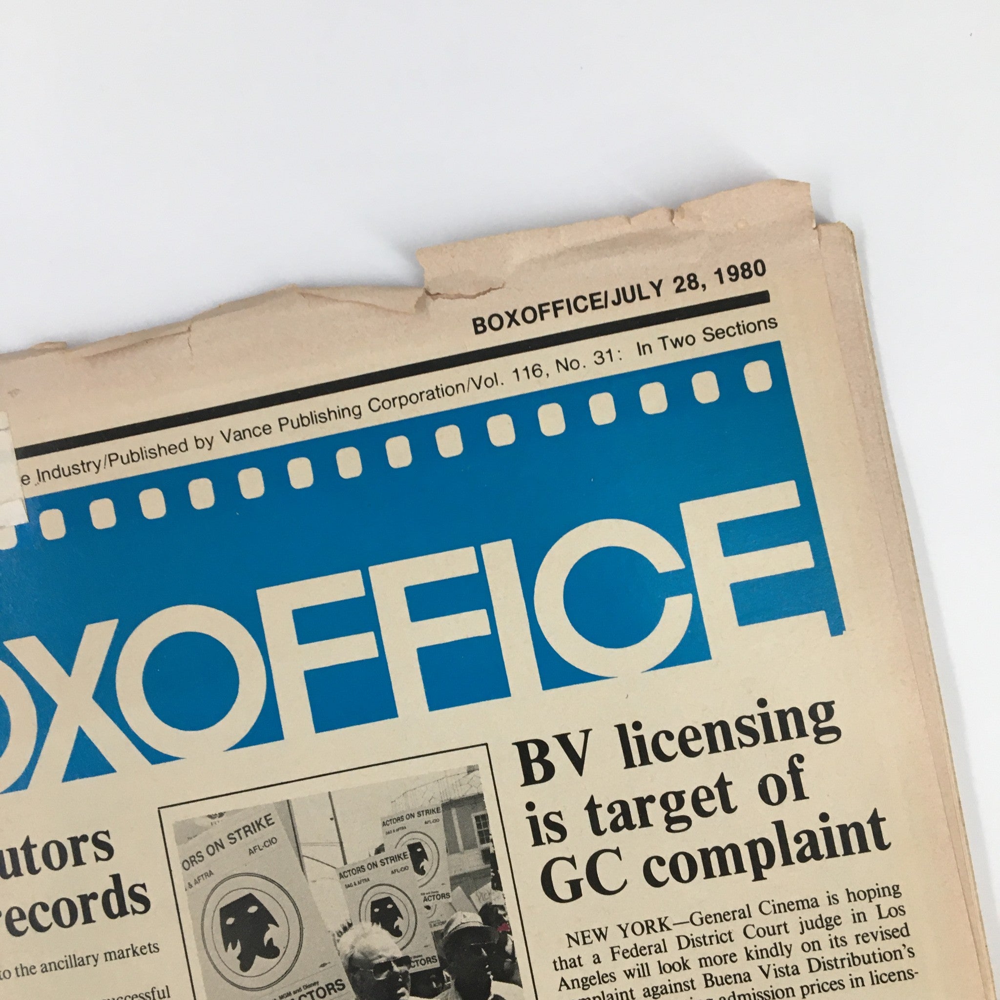 Box Office Magazine July 28 1980 Carroll O'Connor All In The Picket Line