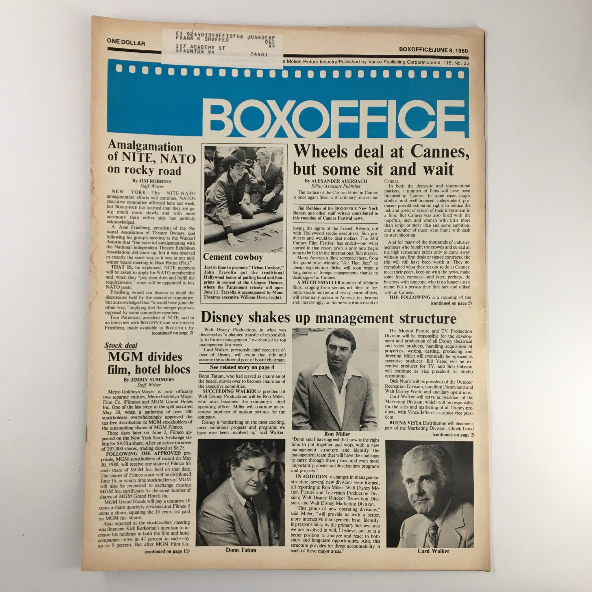 Box Office Magazine June 9 1980 Wheels Deal at Cannes But Some Sit and Wait