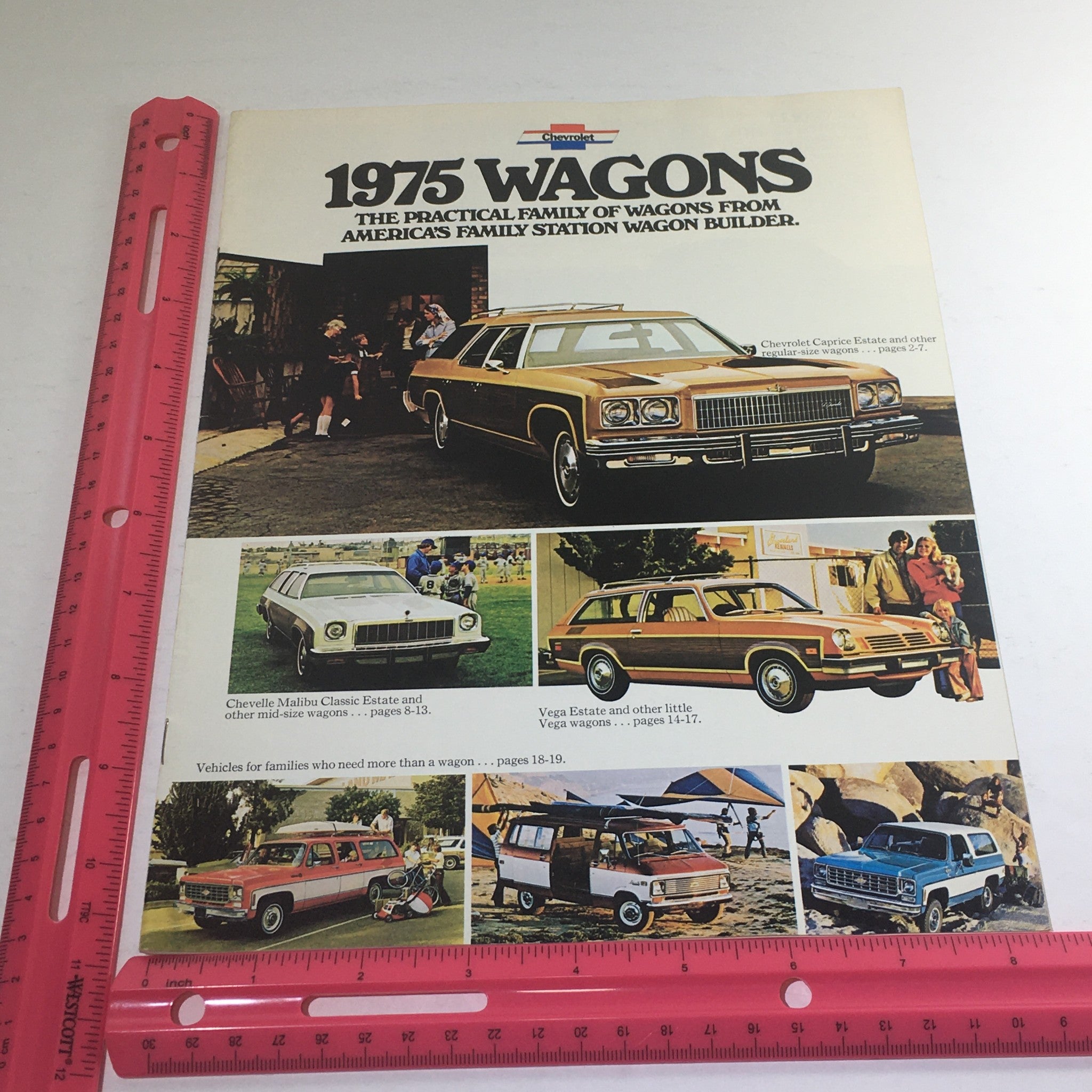 1975 Chevrolet Chevelle Vega Station Wagons Dealership Car Auto Brochure Catalog