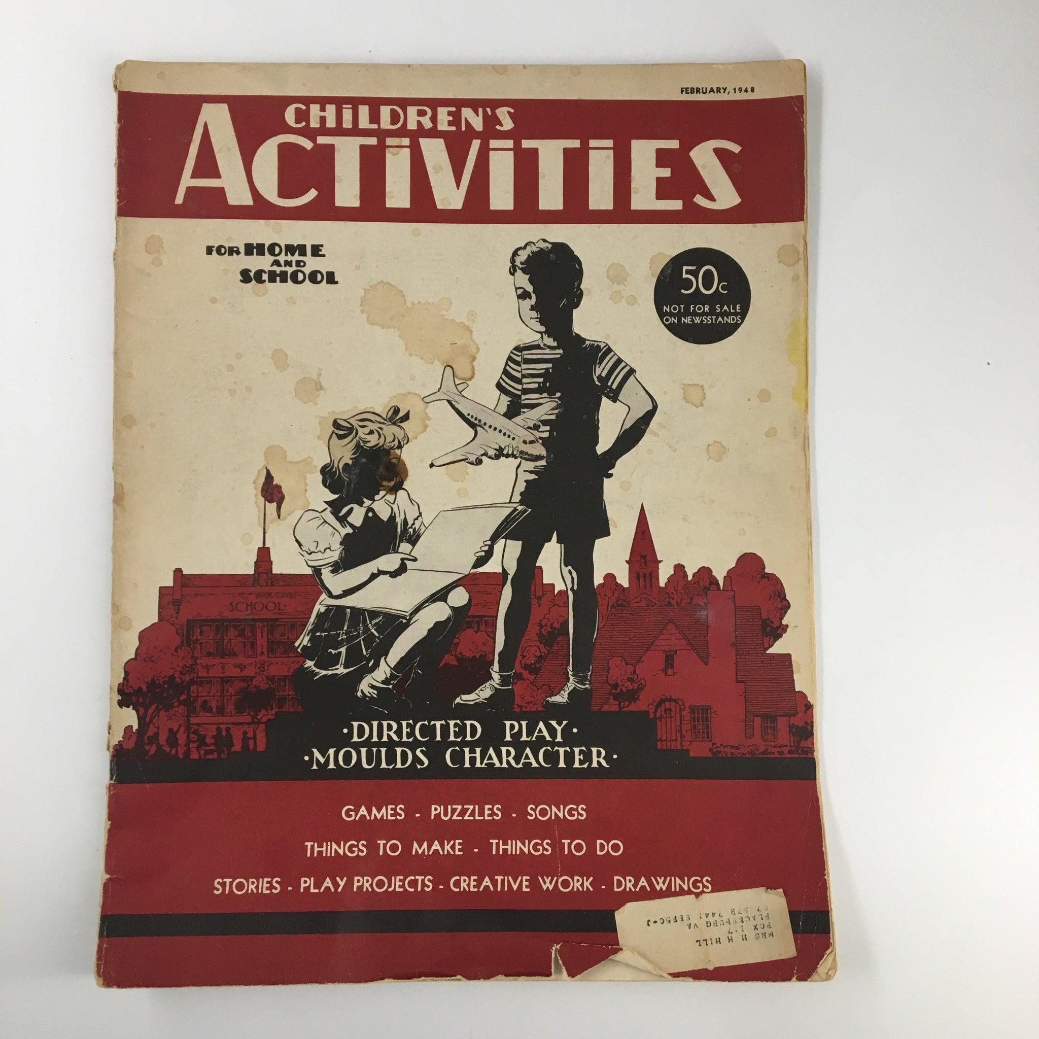 Children's Activities Magazine February 1948 Directed Play & Moulds Characters