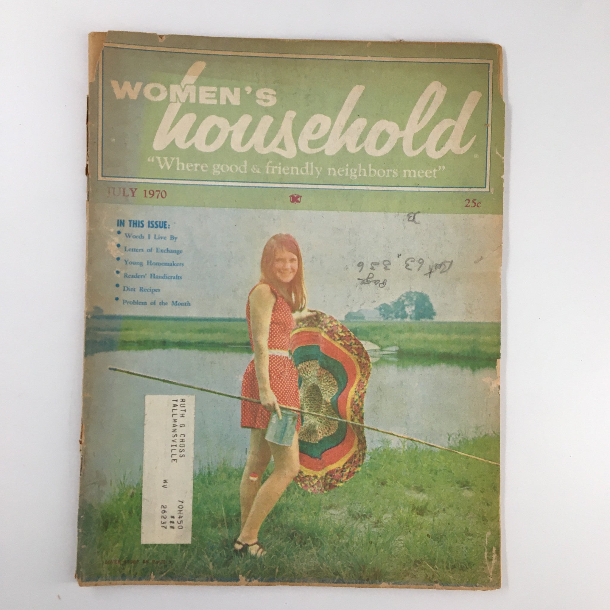 Women's Household Magazine July 1970 Words I Live By and Letters of Exchange